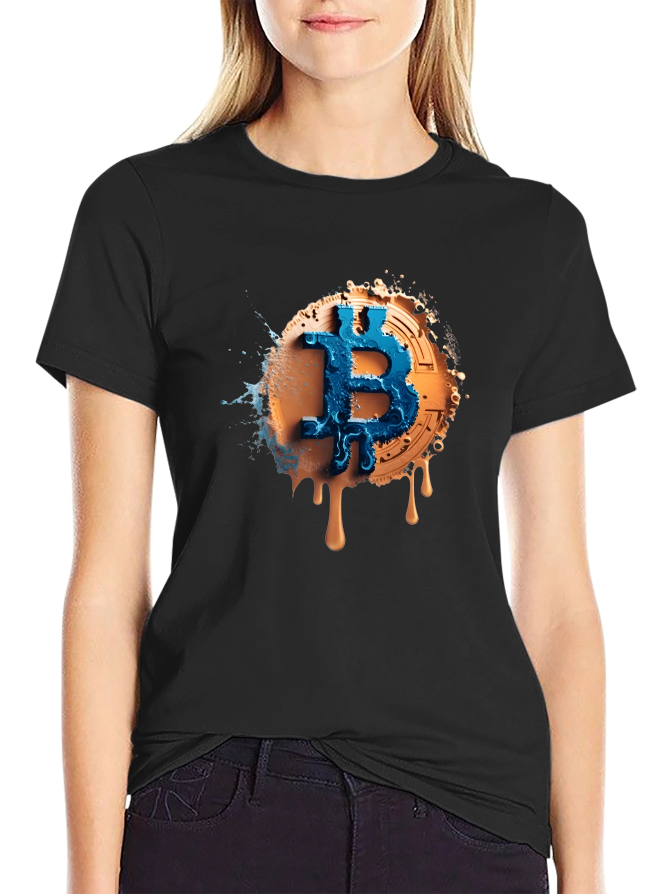 Bitcoin Splash Graphic Tee - Crypto Fashion