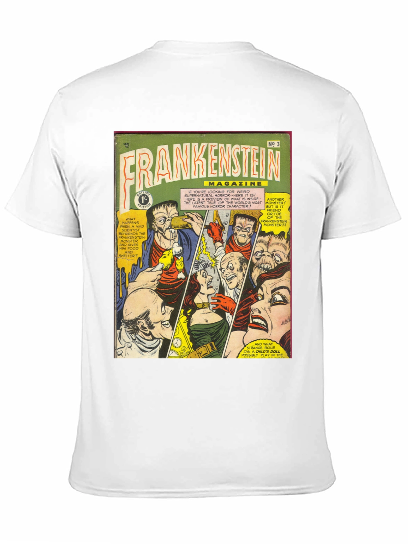 Frankenstein Magazine T-Shirt Comic Book Cover Art