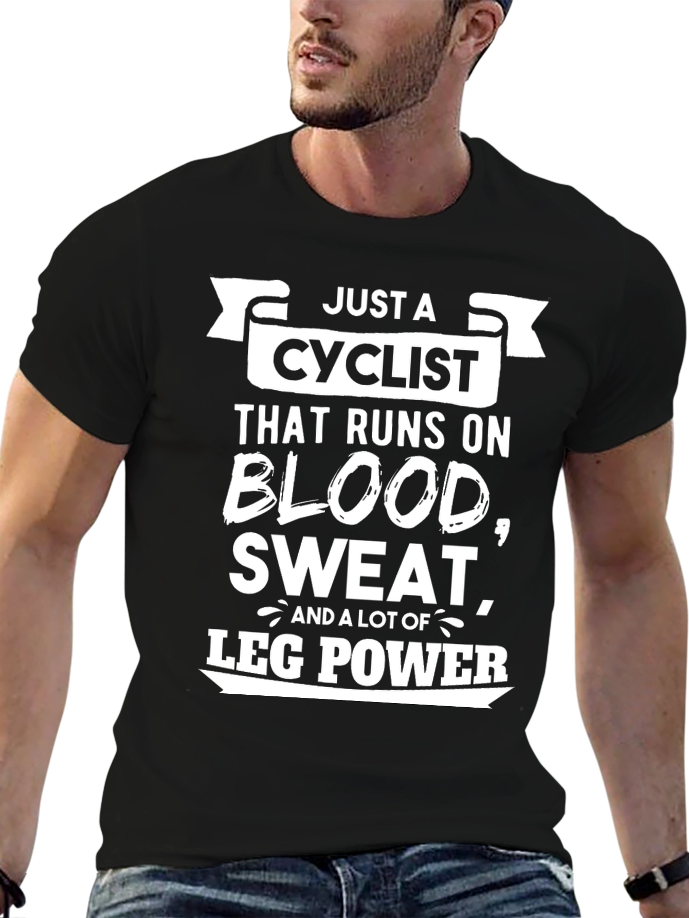 Cyclist Blood Sweat and Leg Power T-Shirt