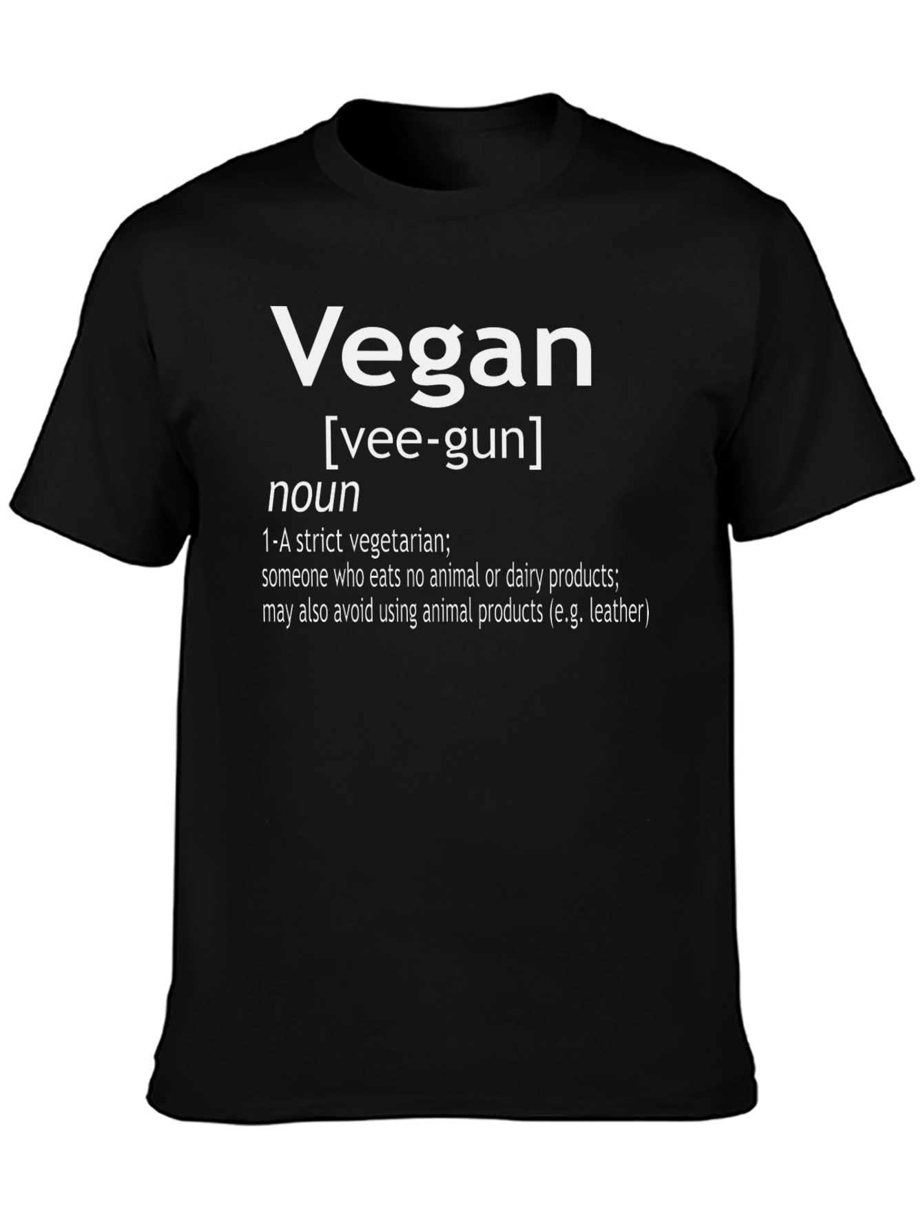 Vegan Definition T-Shirt - Black