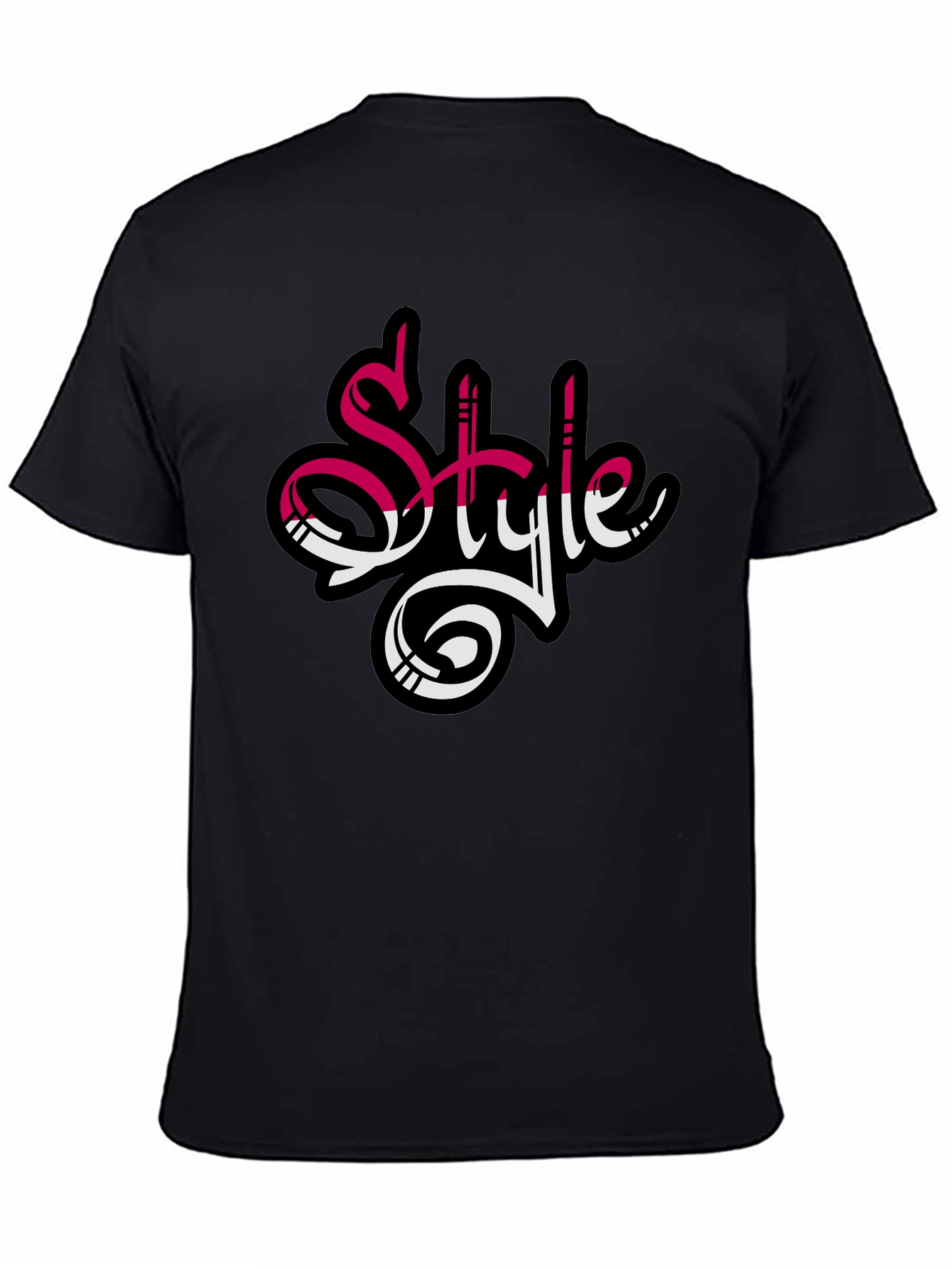 Stylish Mens Black Style Graphic T-Shirt