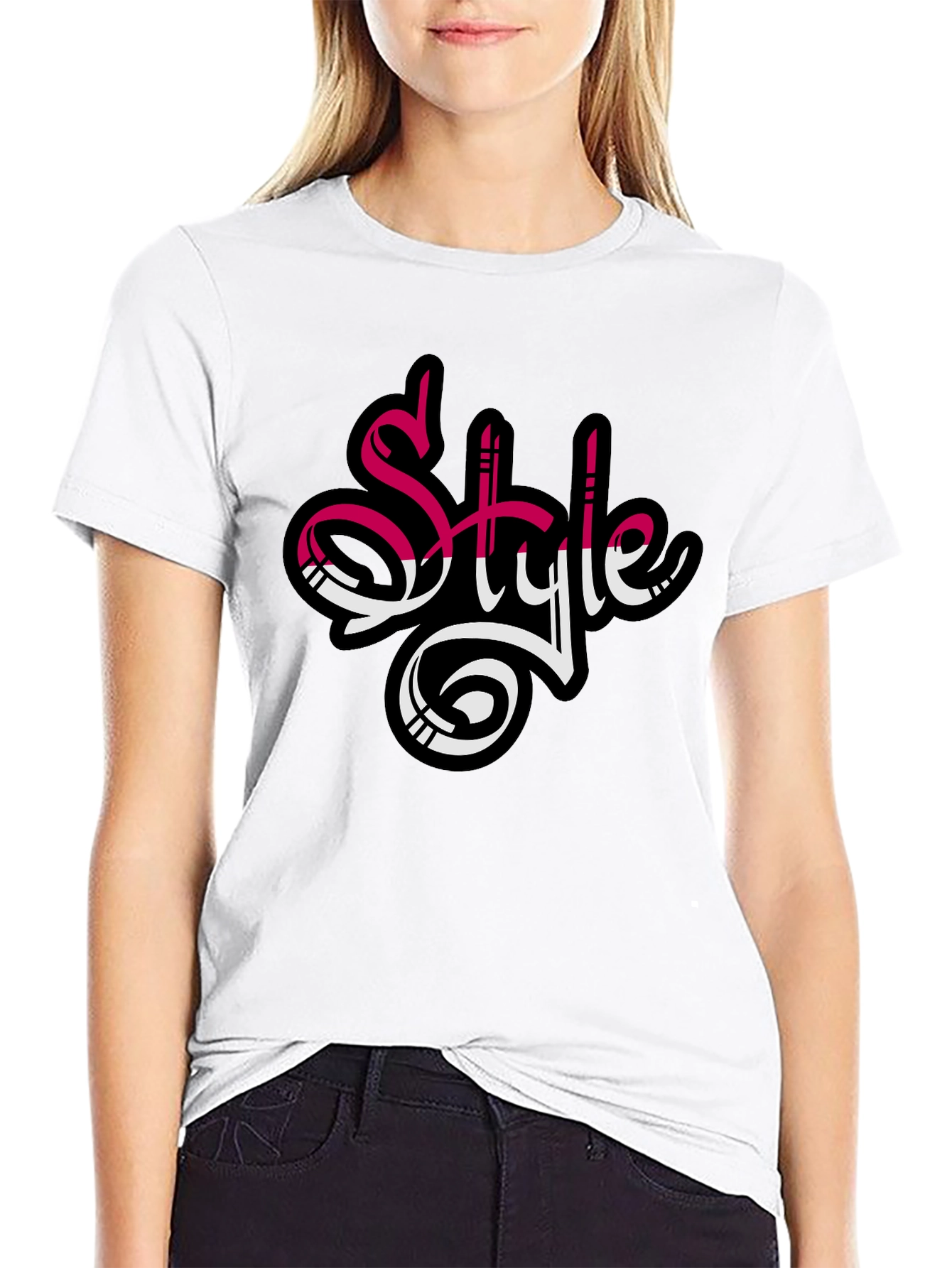 Stylish Mens Black Style Graphic T-Shirt