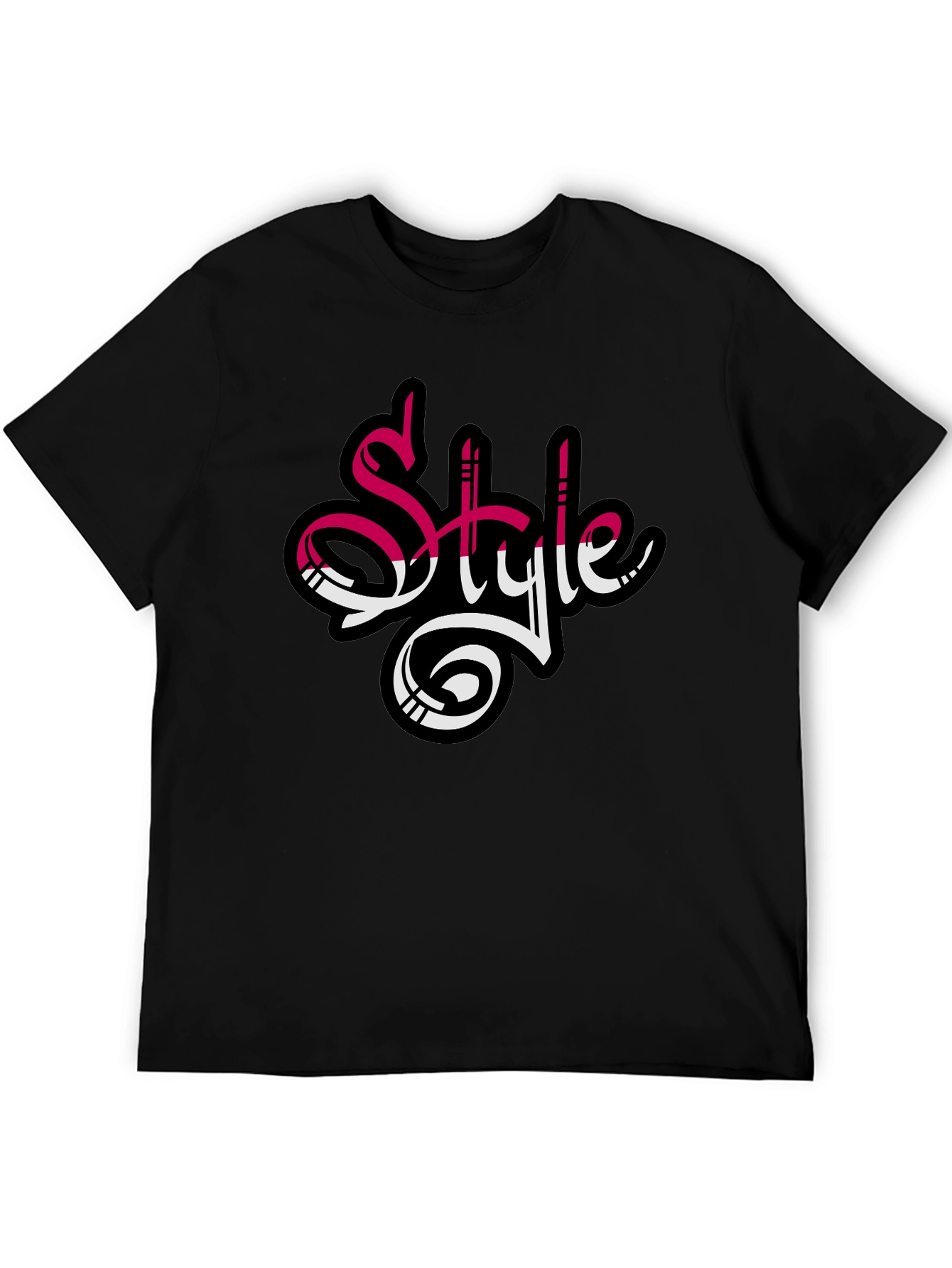 Stylish Mens Black Style Graphic T-Shirt