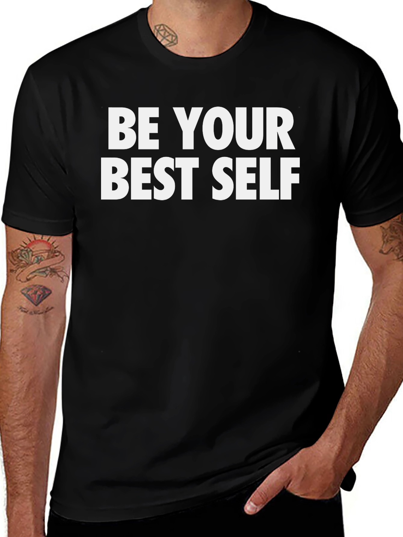 Be Your Best Self T-Shirt - Motivational Black Tee