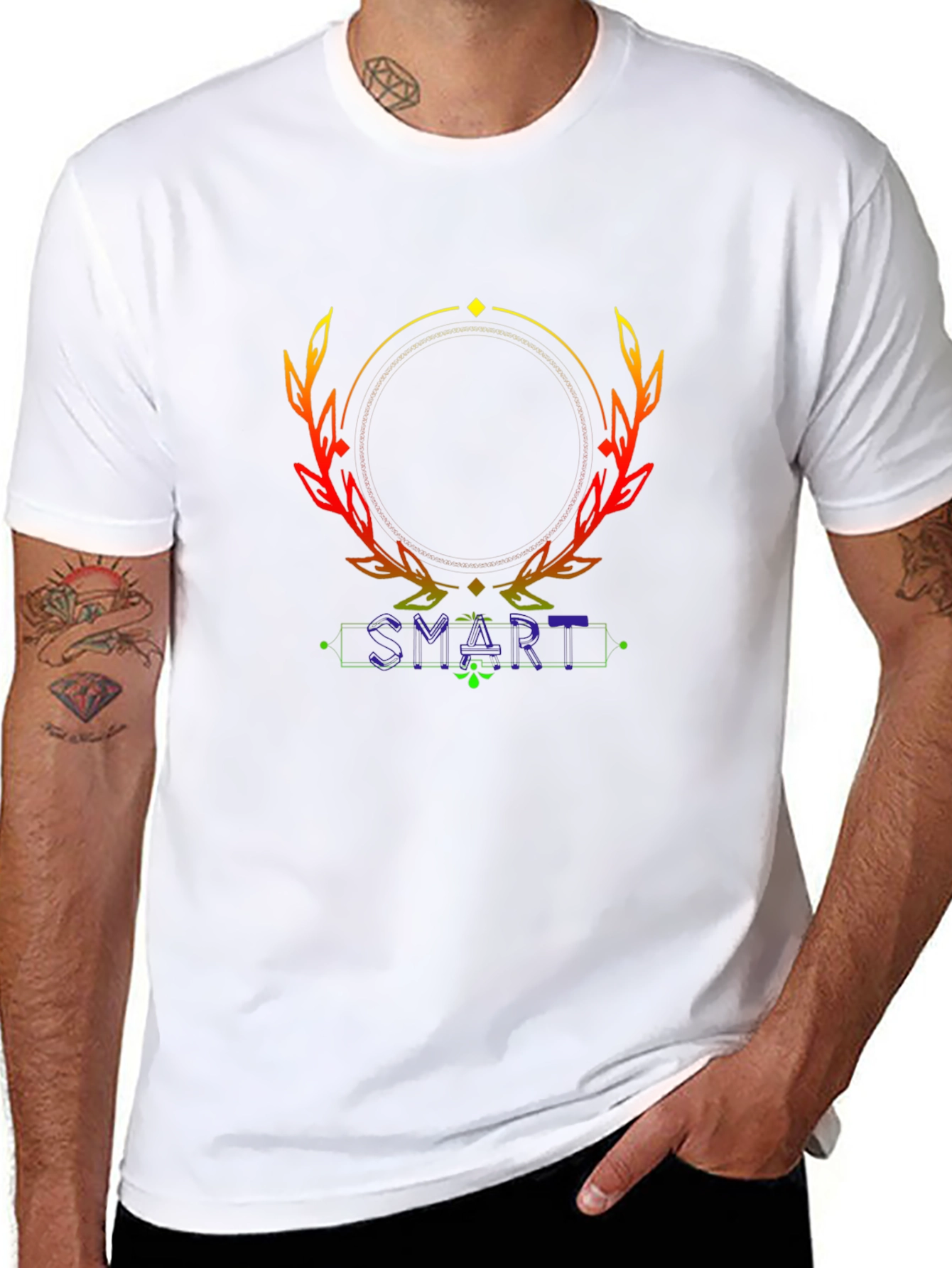 Stylish Black Graphic Tee - SMART Design