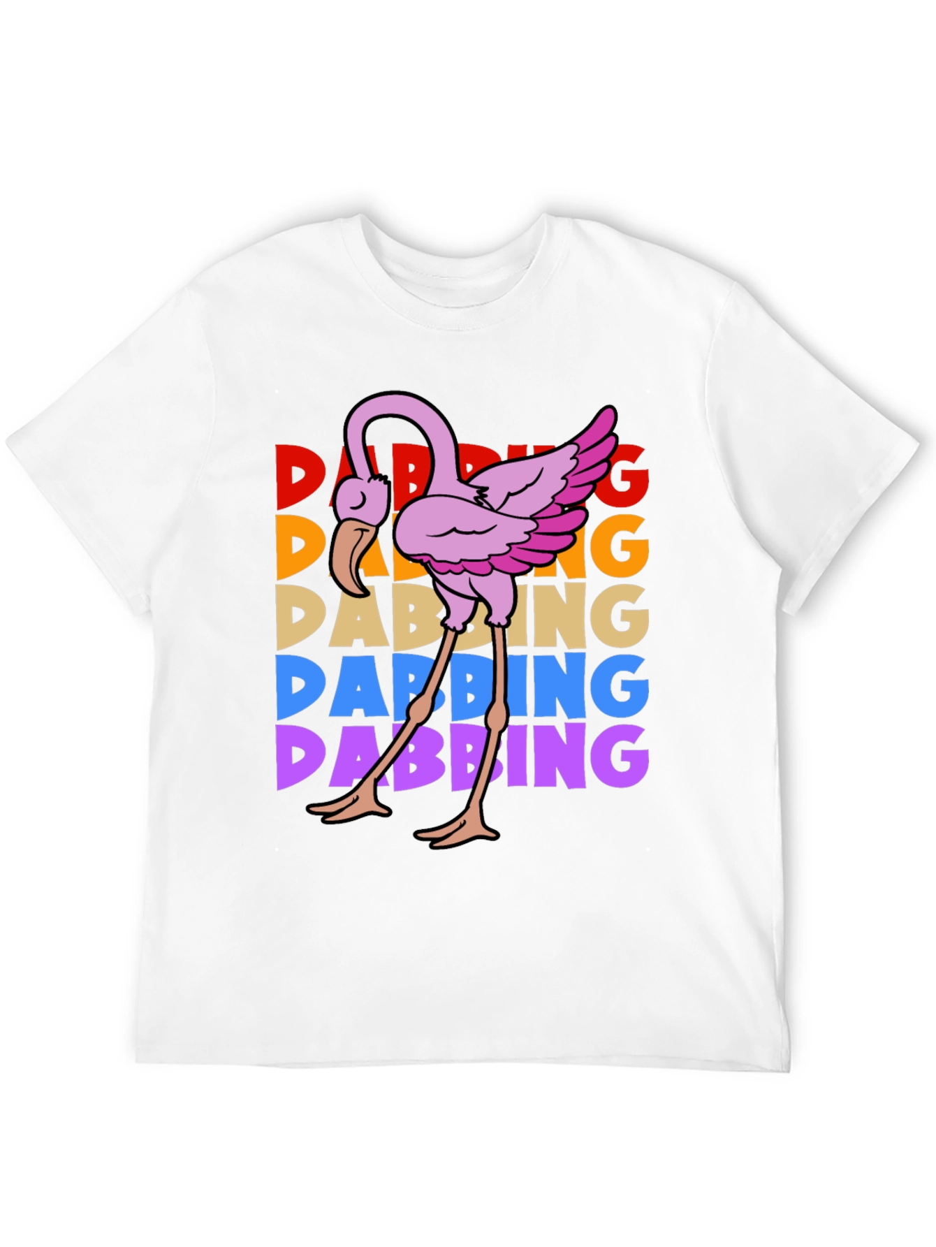Dabbing Flamingo Graphic Tee - Trendy & Fun!