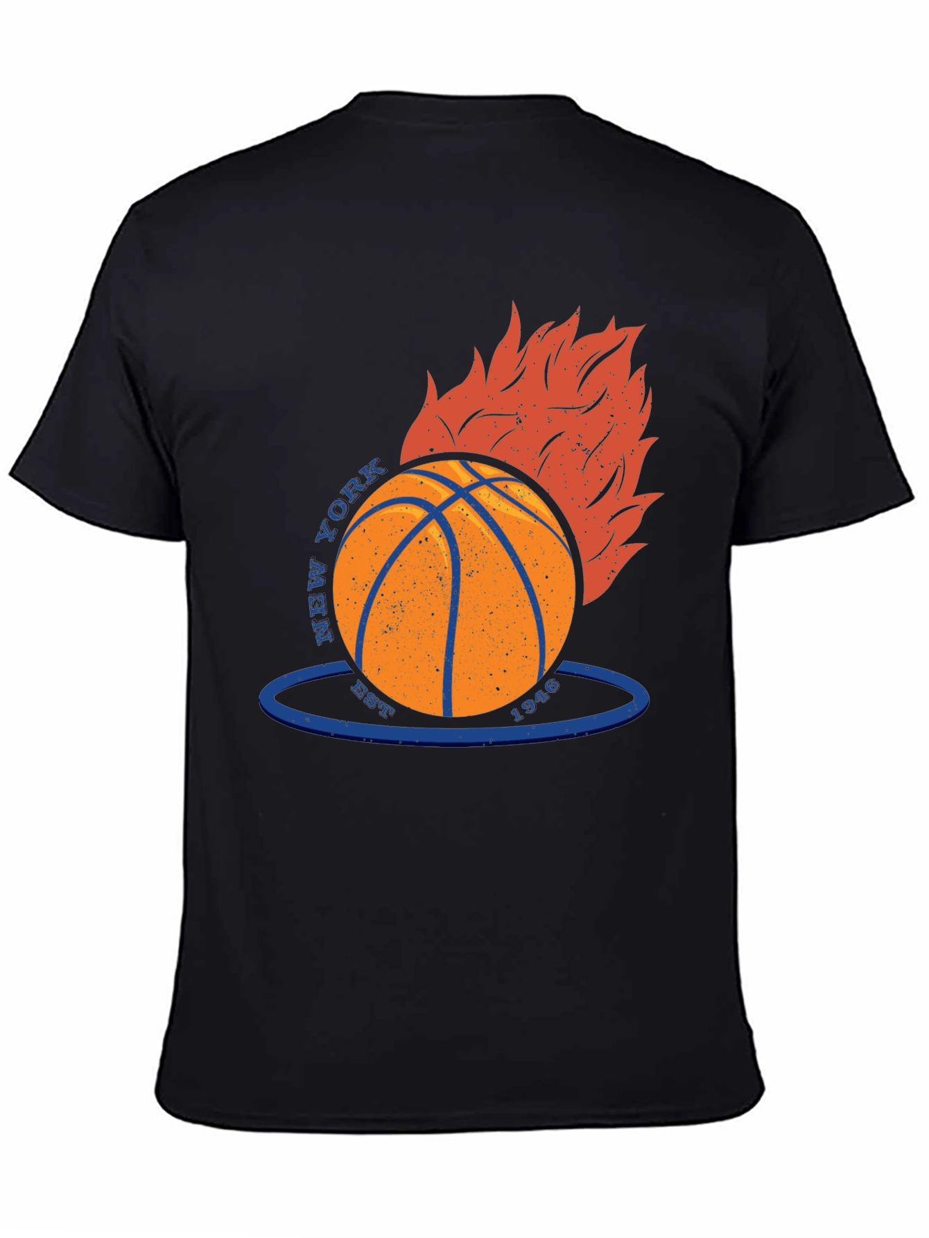 New York Knicks Basketball Flame T-Shirt