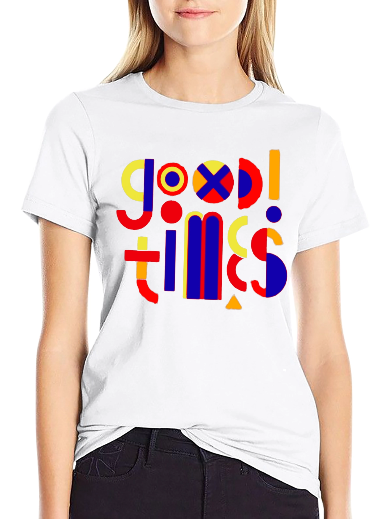 Good Times Graphic Print Black T-Shirt