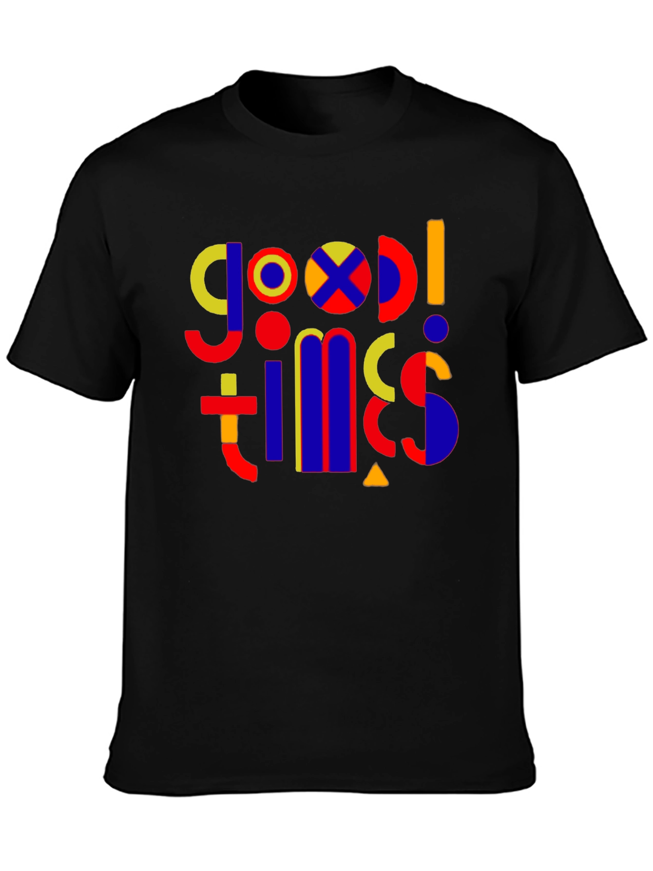 Good Times Graphic Print Black T-Shirt