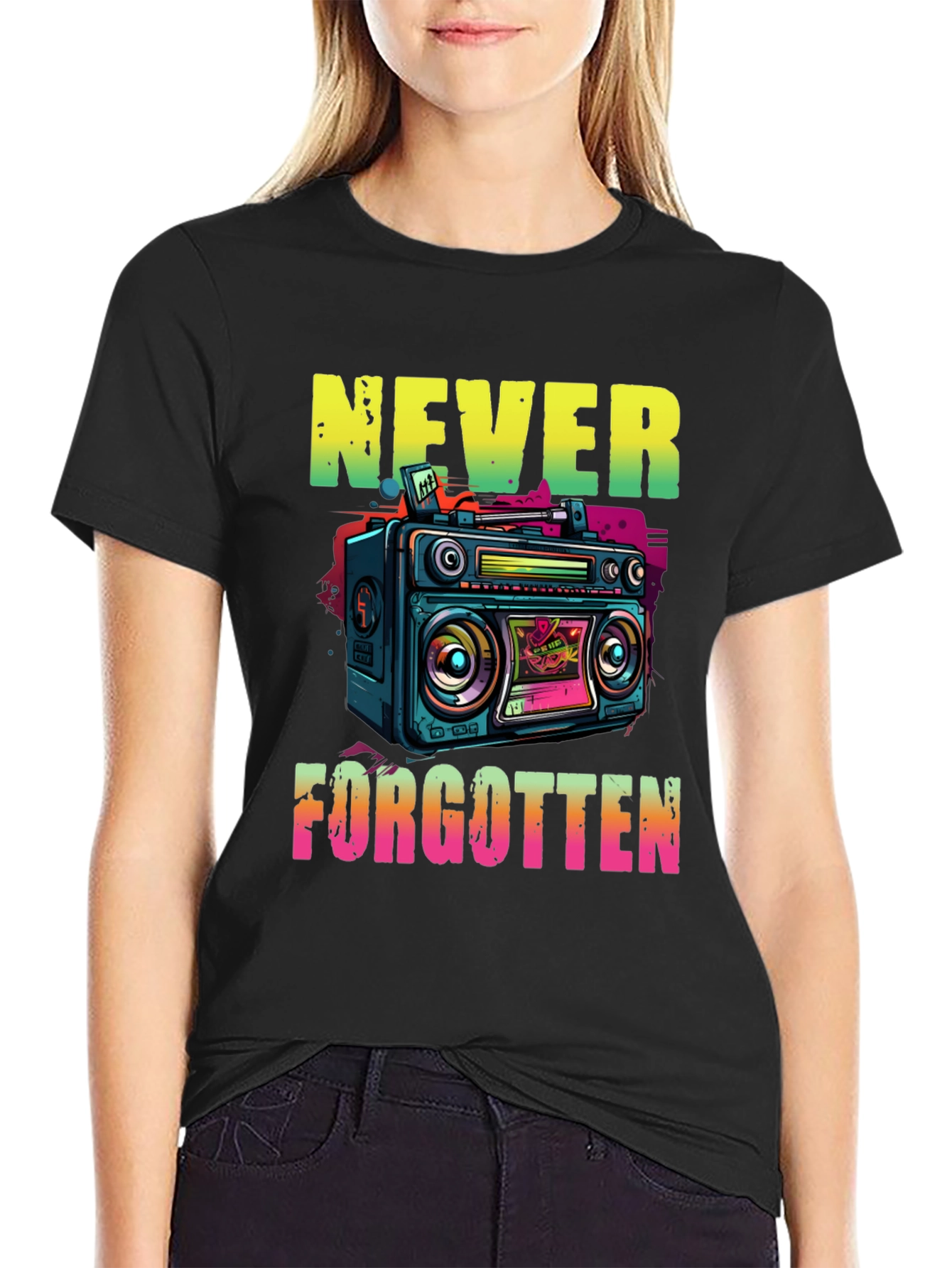 Retro Boombox Never Forgotten T-Shirt