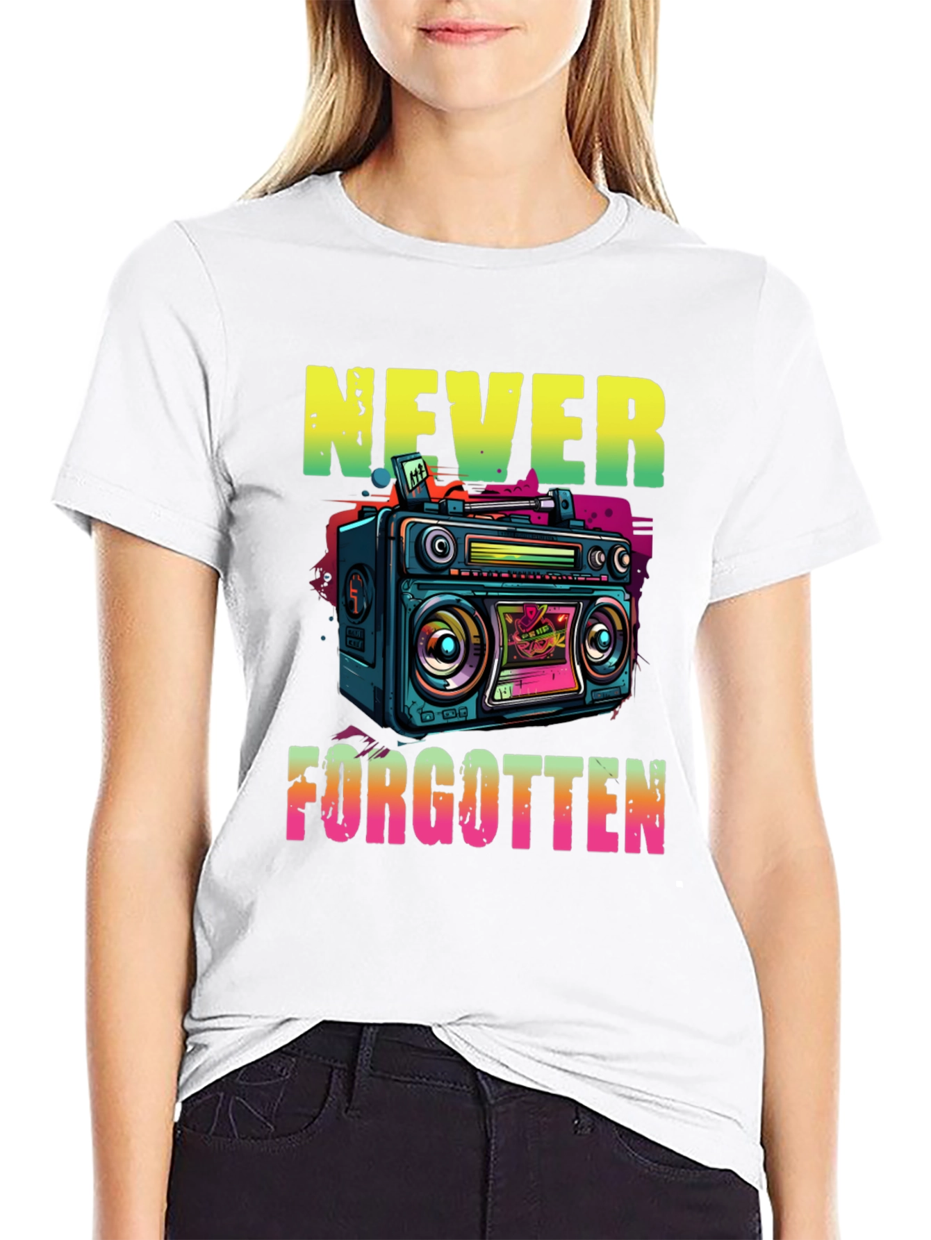 Retro Boombox Never Forgotten T-Shirt