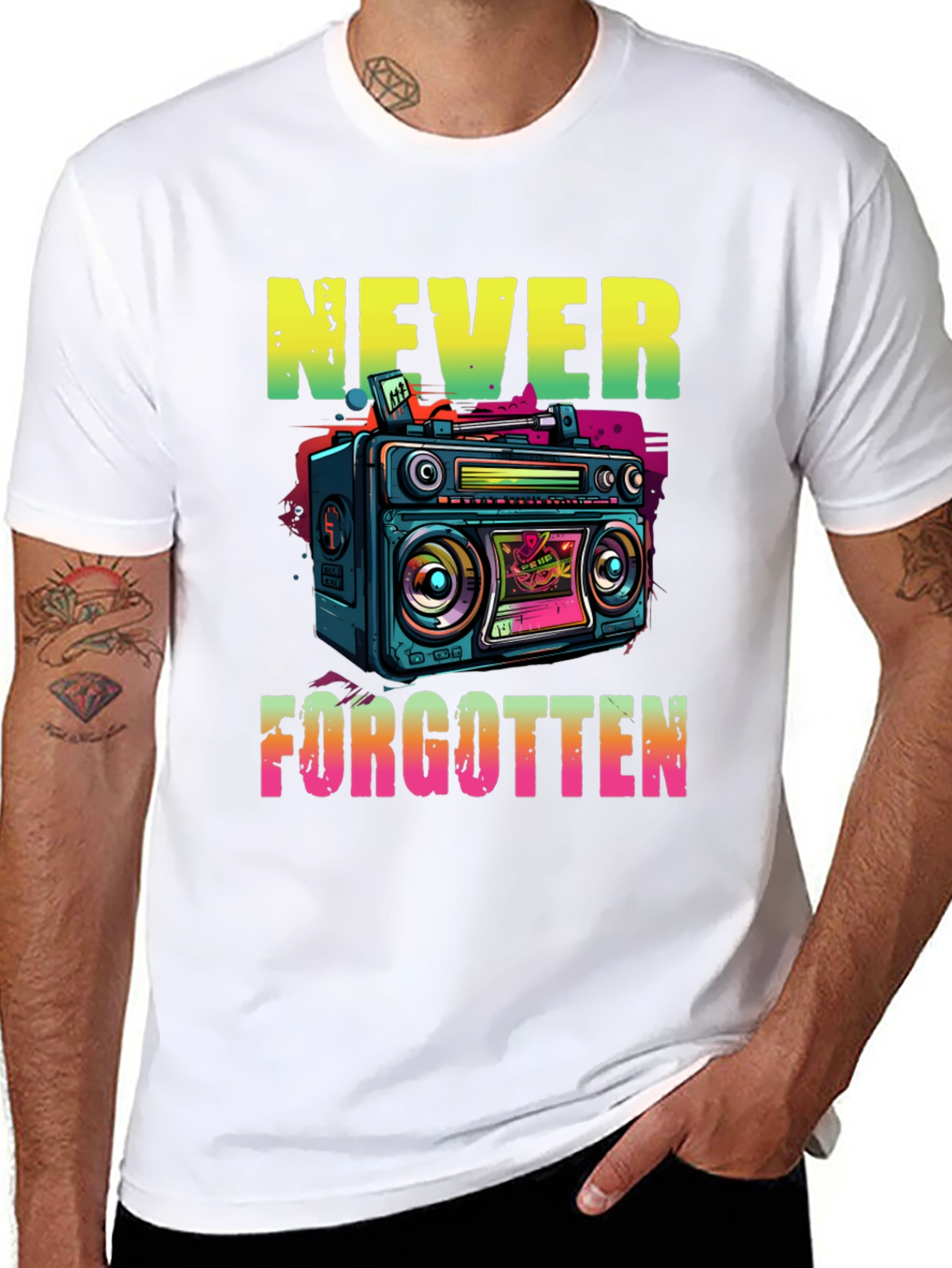 Retro Boombox Never Forgotten T-Shirt