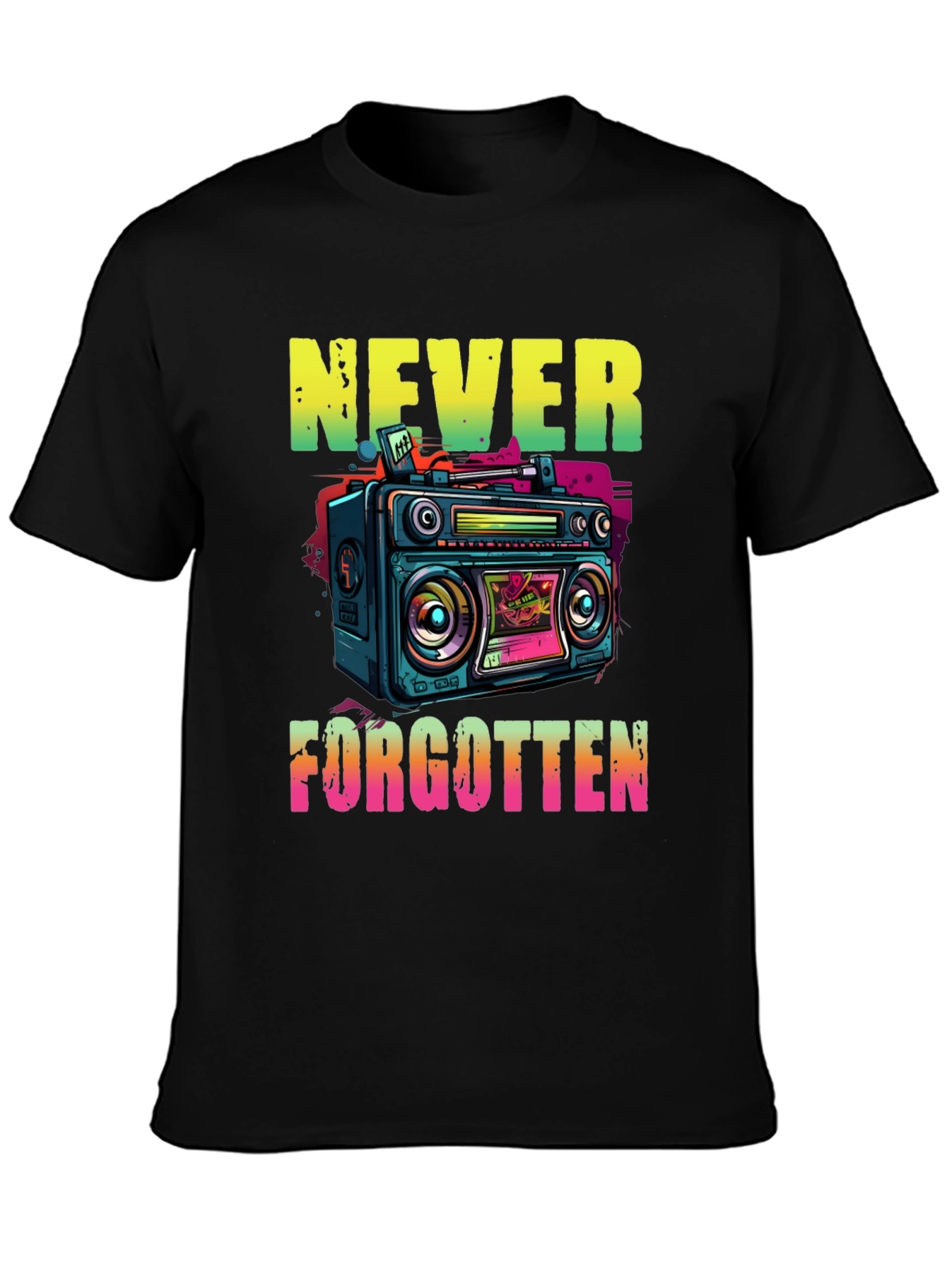 Retro Boombox Never Forgotten T-Shirt