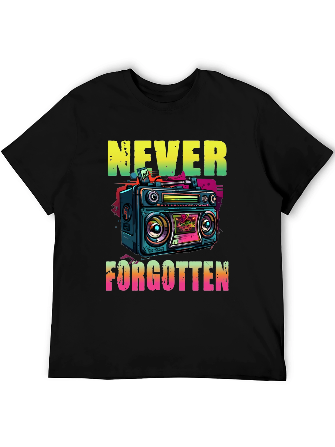 Retro Boombox Never Forgotten T-Shirt
