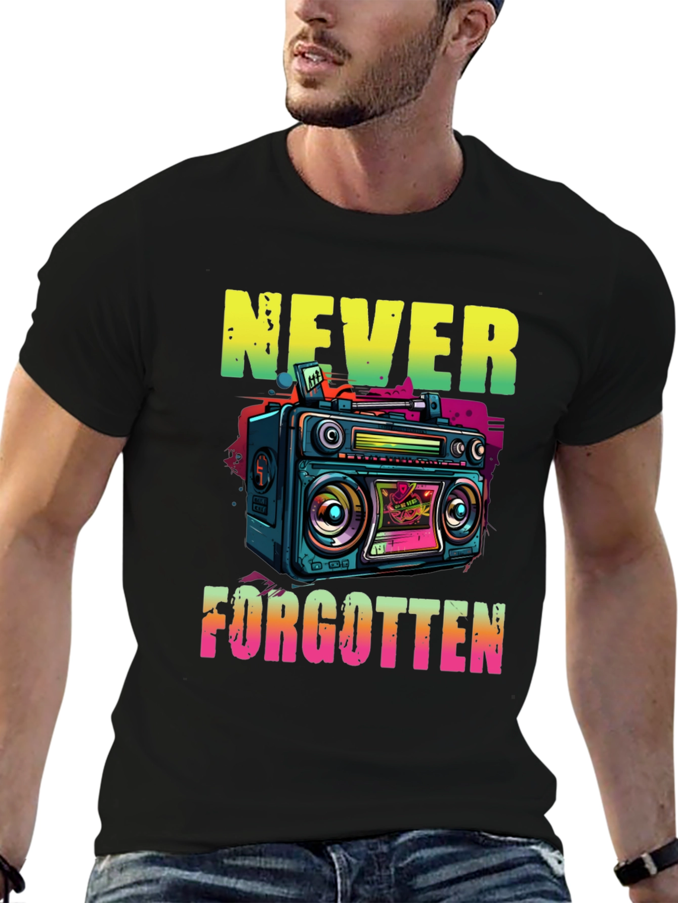 Retro Boombox Never Forgotten T-Shirt