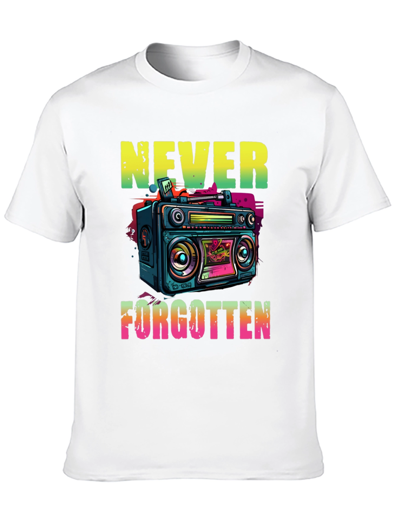 Retro Boombox Never Forgotten T-Shirt