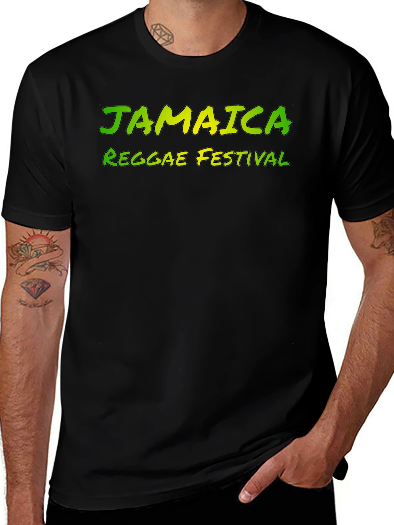 Jamaica Reggae Festival Black T-Shirt