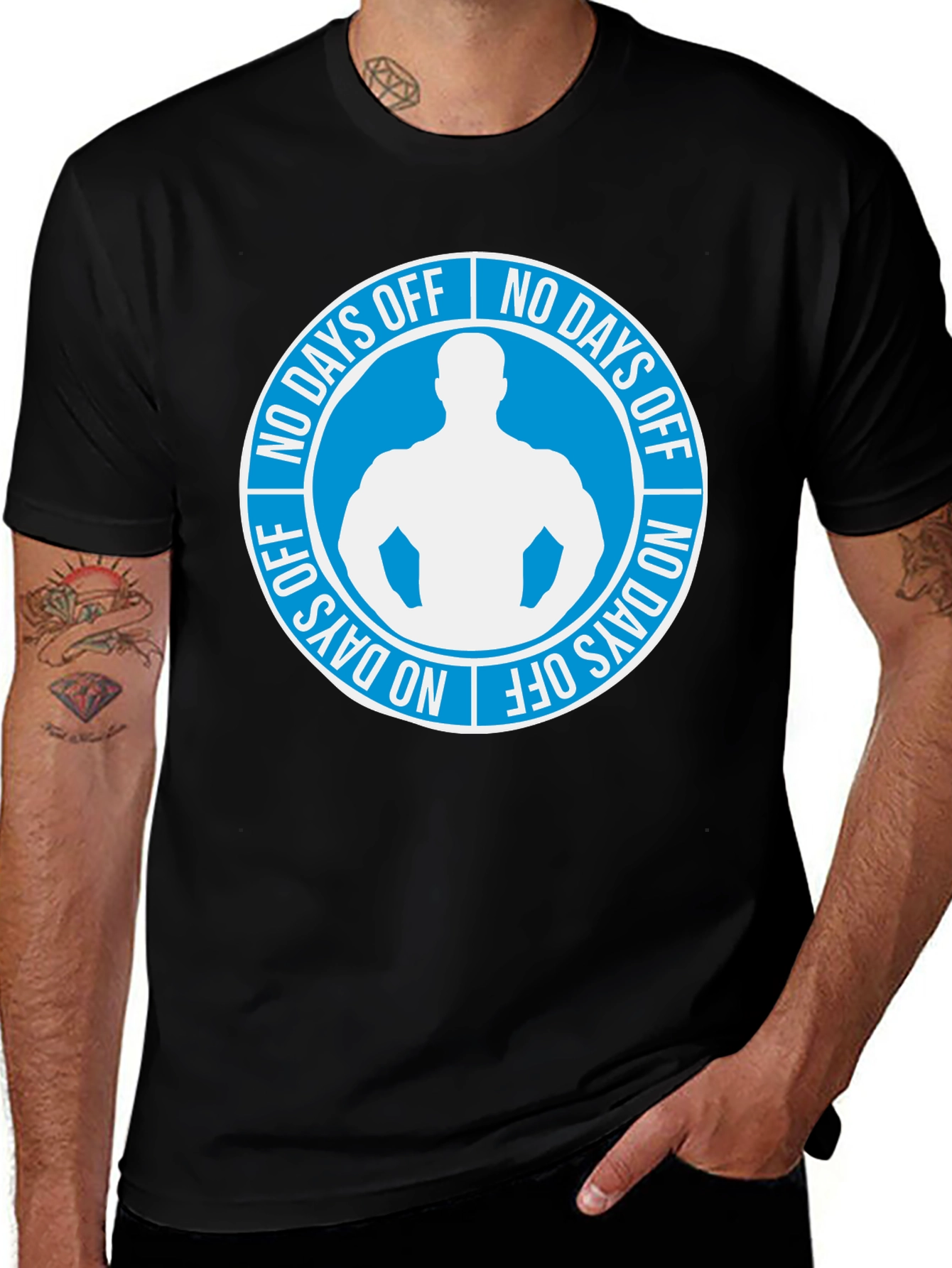No Days Off Graphic T-Shirt - Gym Motivation