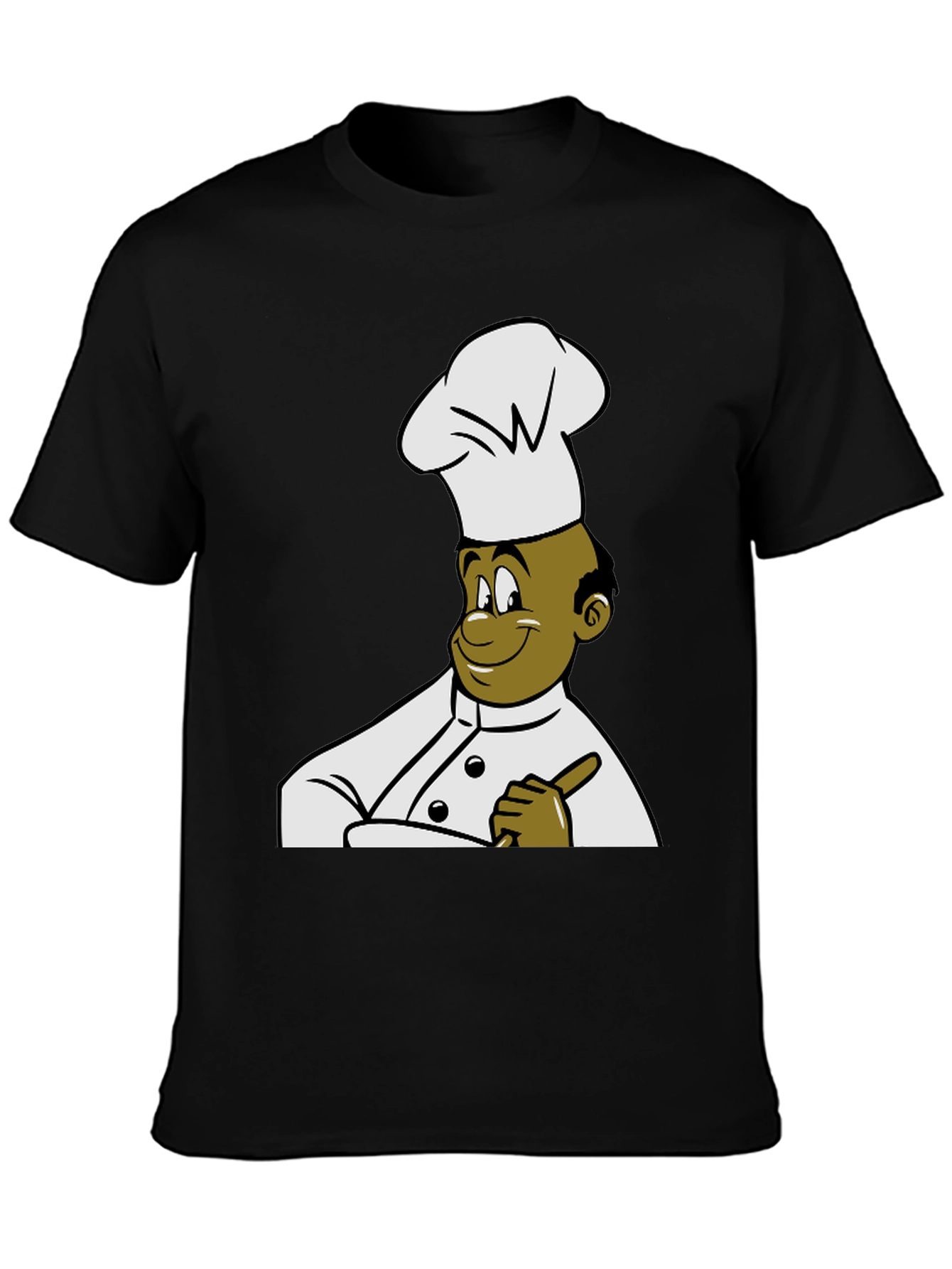 Chef Cartoon Graphic Tee - Black T-Shirt