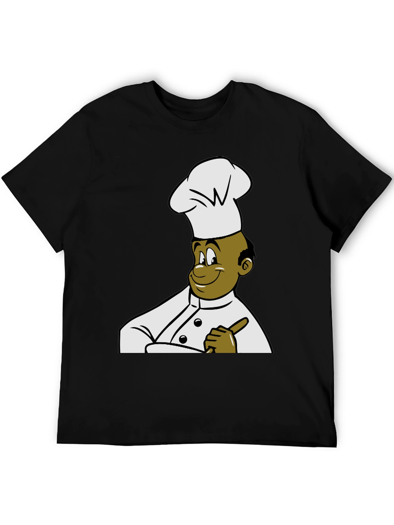 Chef Cartoon Graphic Tee - Black T-Shirt