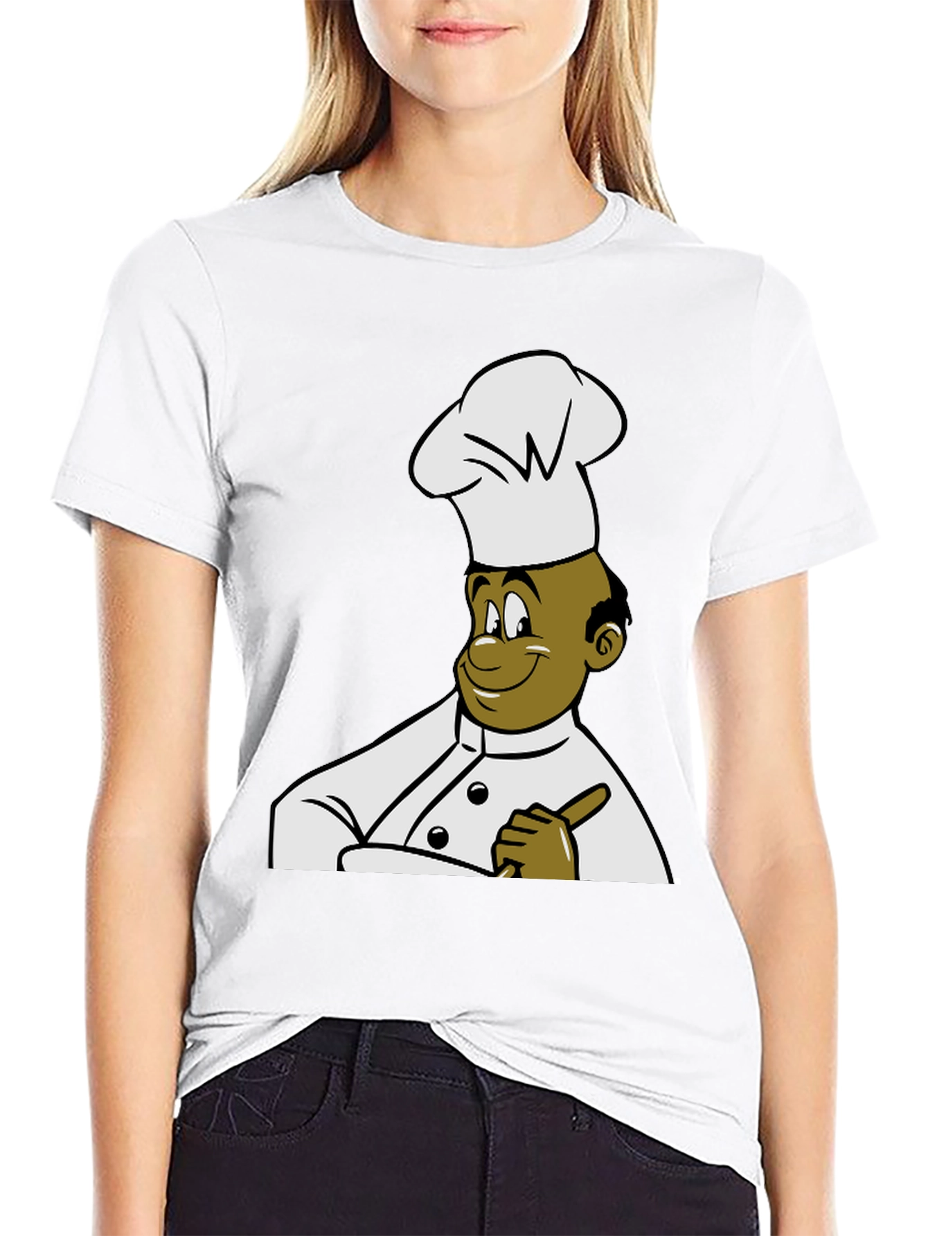 Chef Cartoon Graphic Tee - Black T-Shirt