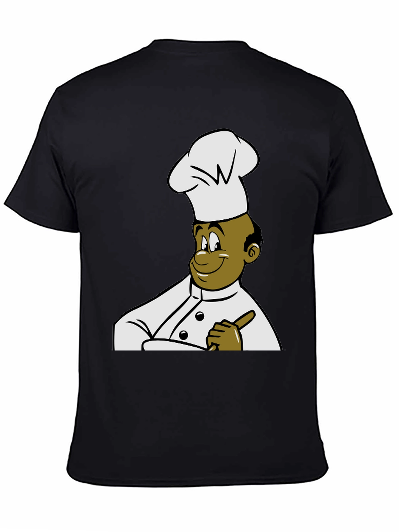 Chef Cartoon Graphic Tee - Black T-Shirt