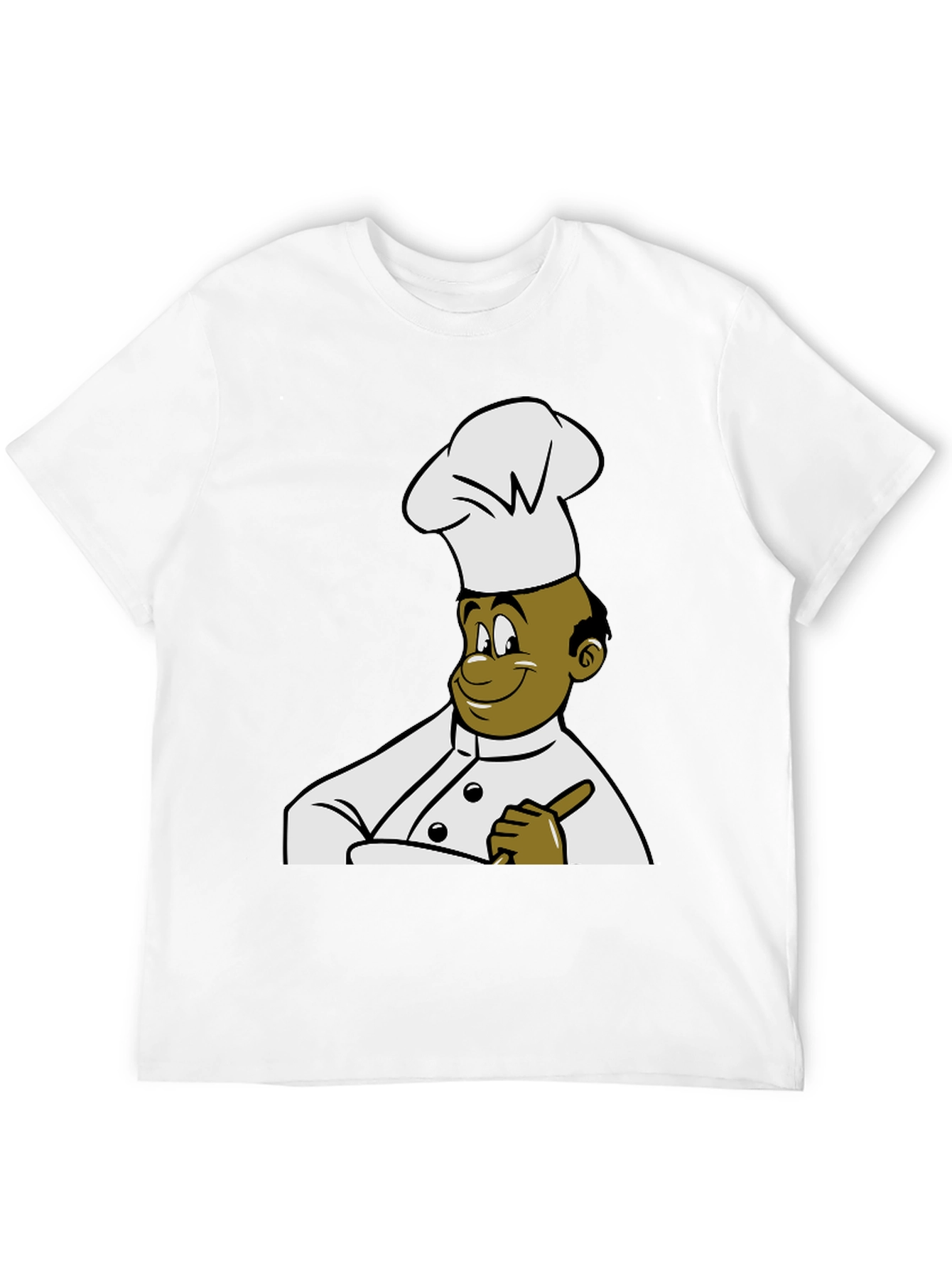 Chef Cartoon Graphic Tee - Black T-Shirt