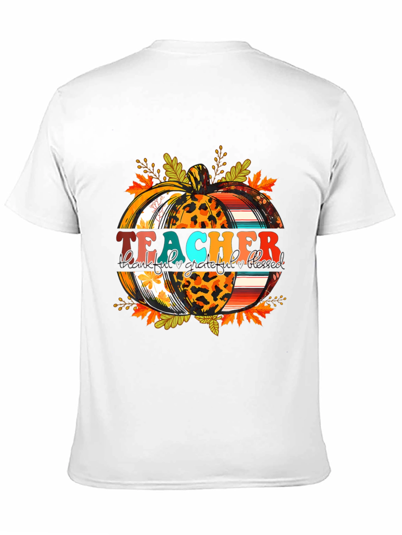 Fall Teacher Pumpkin Graphic Tee - Autumn Apparel