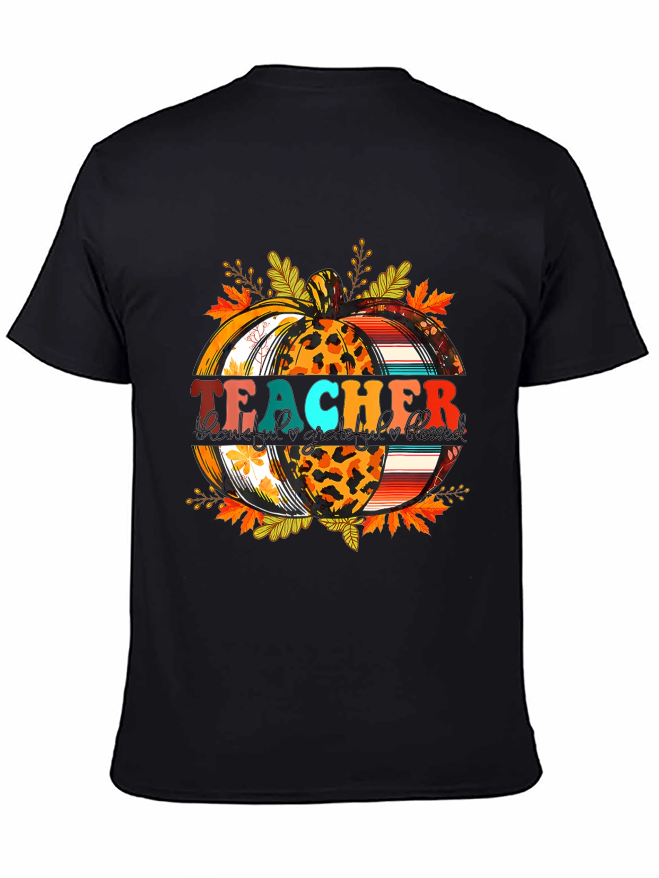Fall Teacher Pumpkin Graphic Tee - Autumn Apparel