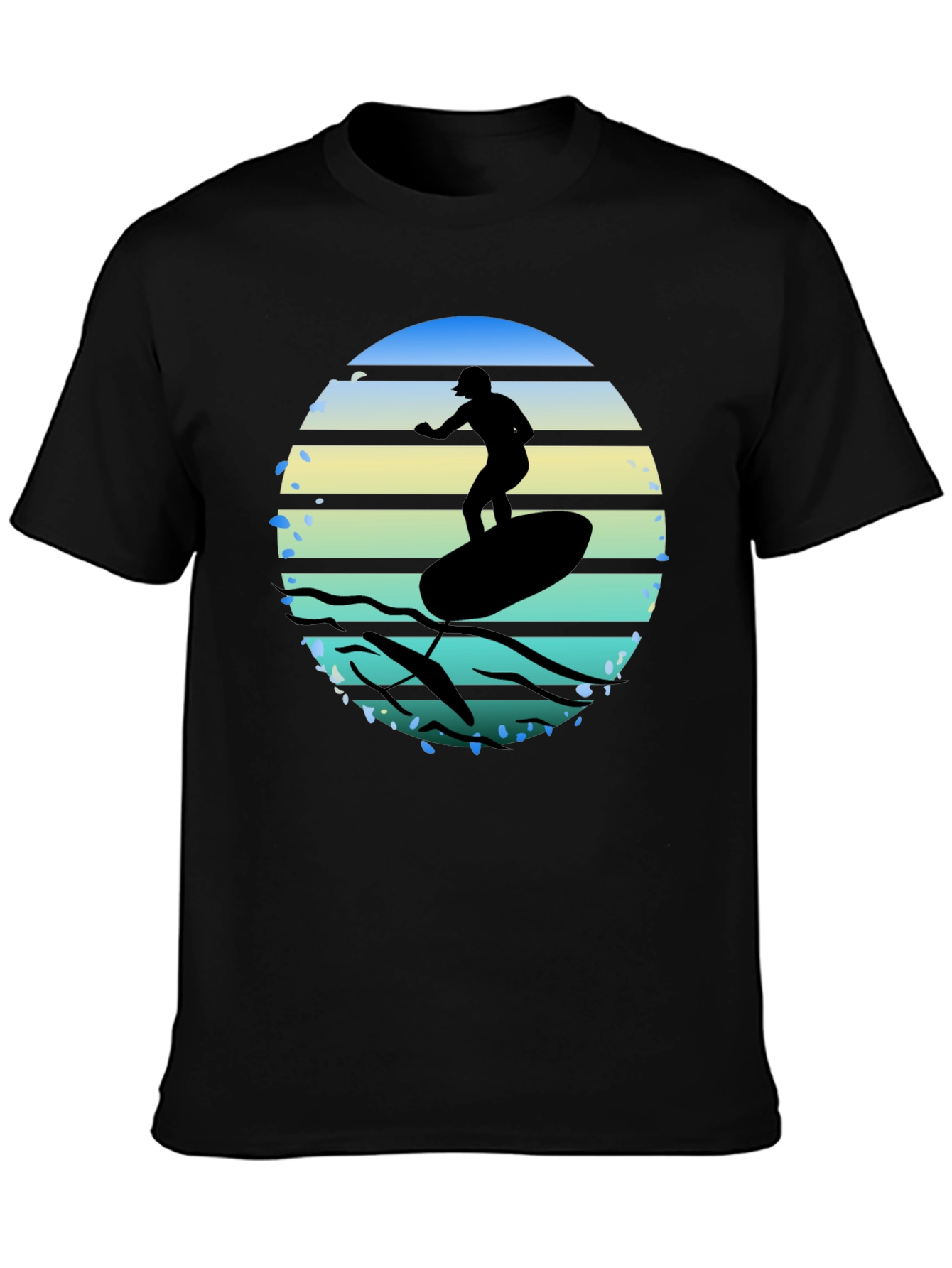 Surfing Silhouette Graphic Tee