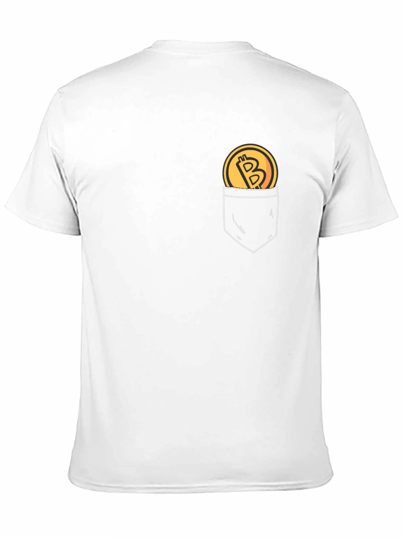 Bitcoin Pocket Print T-Shirt - Crypto Tee