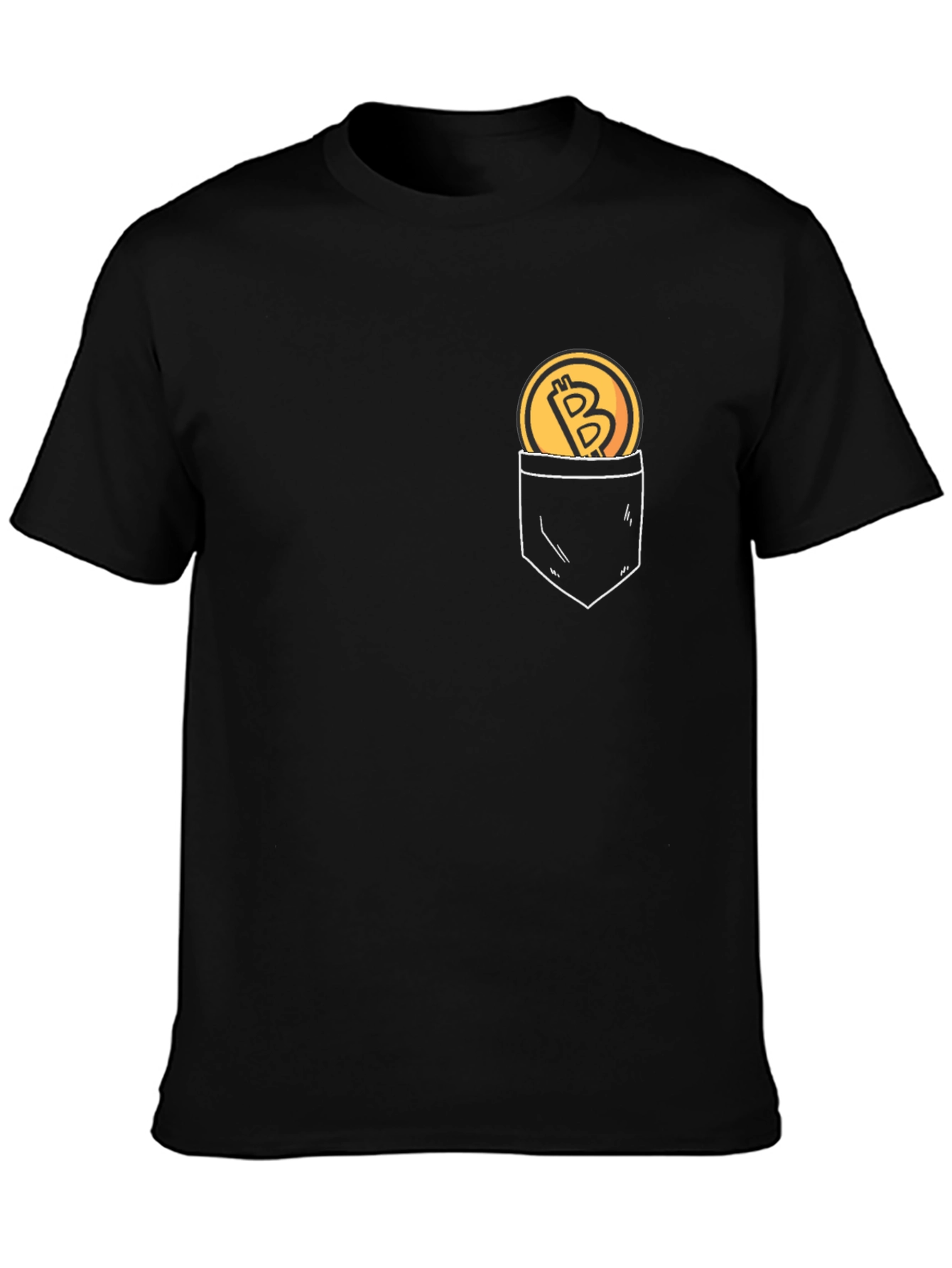 Bitcoin Pocket Print T-Shirt - Crypto Tee