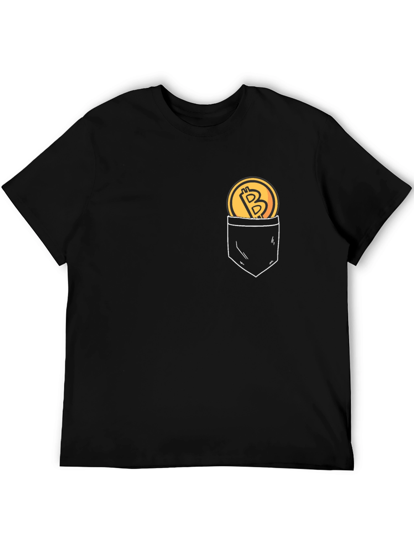 Bitcoin Pocket Print T-Shirt - Crypto Tee