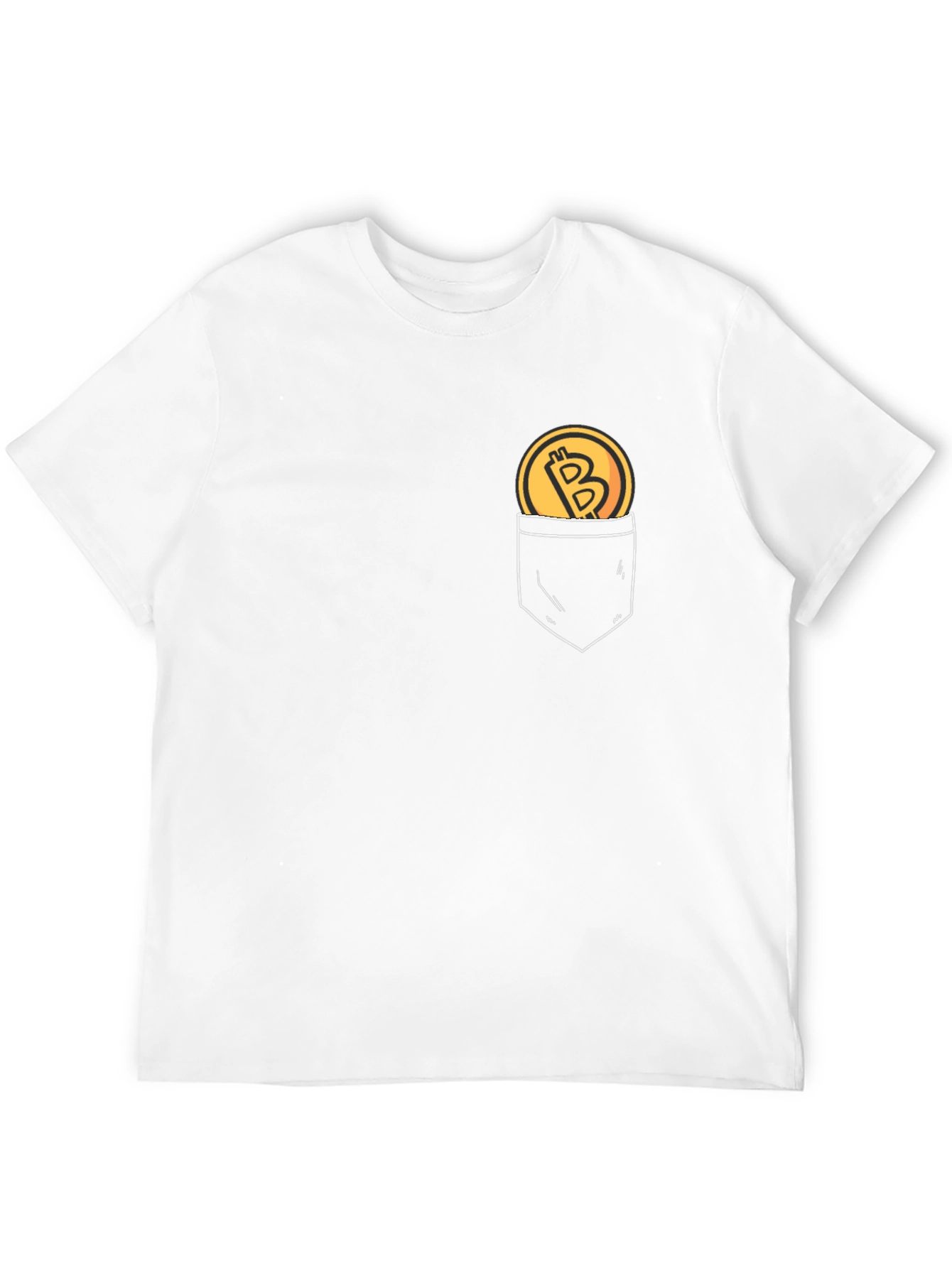 Bitcoin Pocket Print T-Shirt - Crypto Tee