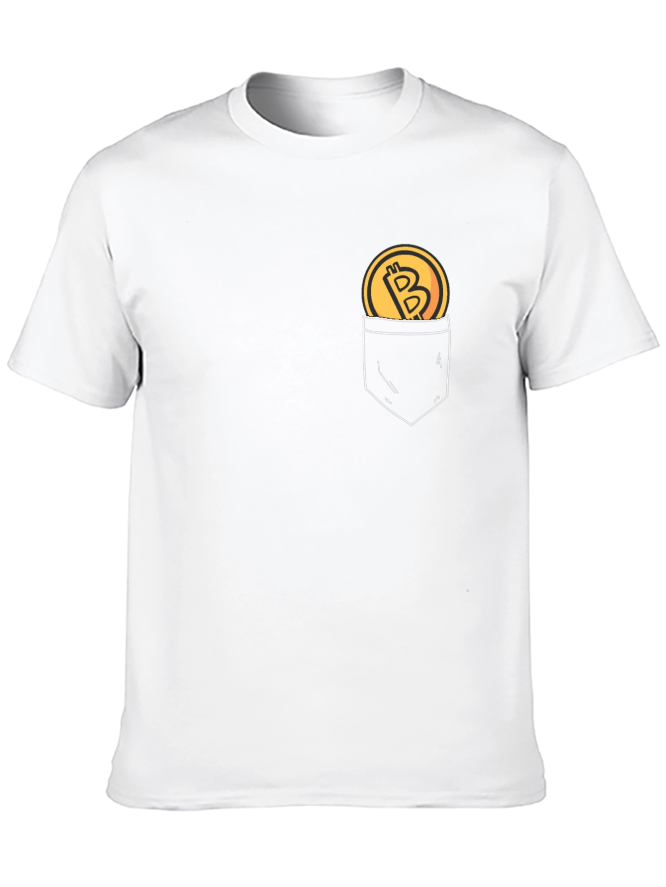 Bitcoin Pocket Print T-Shirt - Crypto Tee