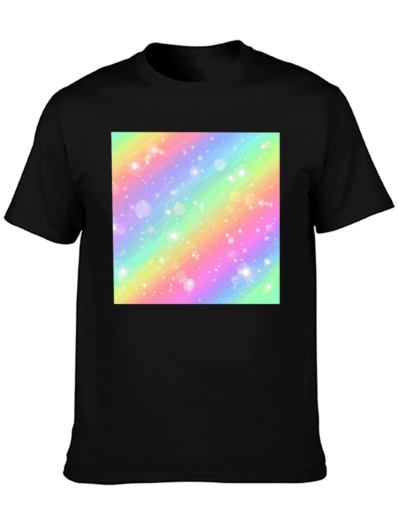 Rainbow Sparkle Graphic Tee - Stylish and Fun!