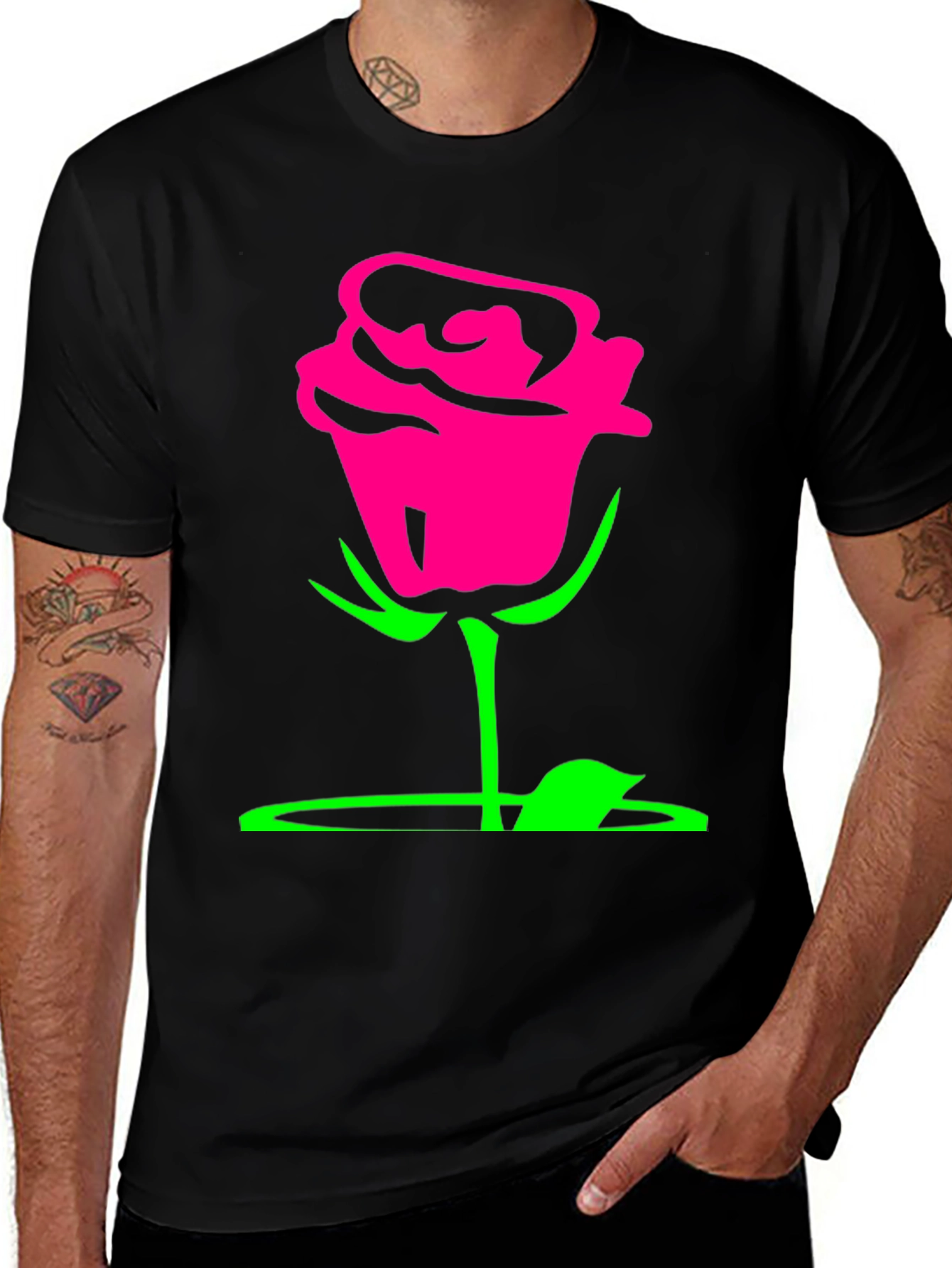Rose Graphic Tee - Bold & Stylish