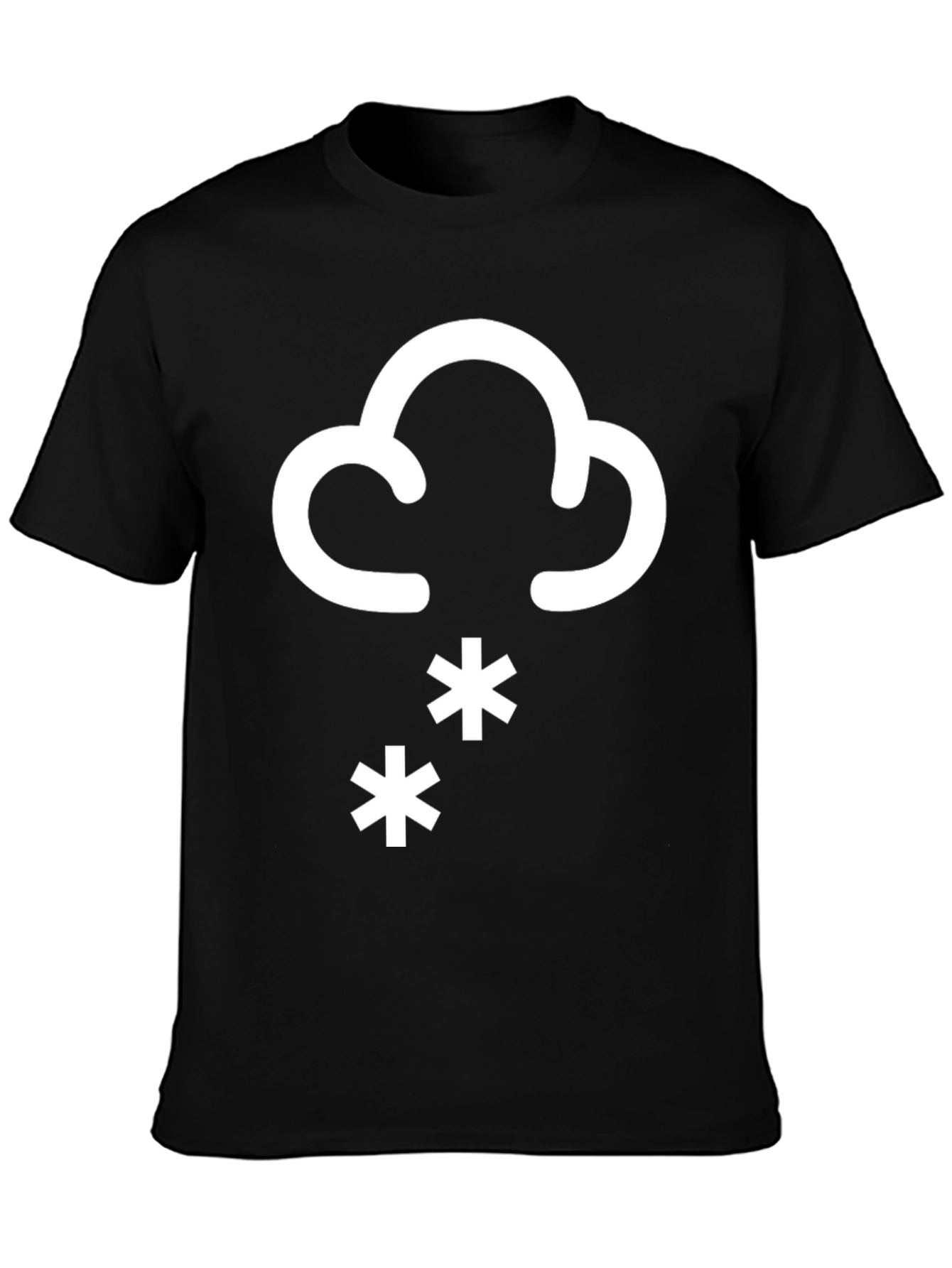Snow Day Graphic T-Shirt - Black Cotton Tee