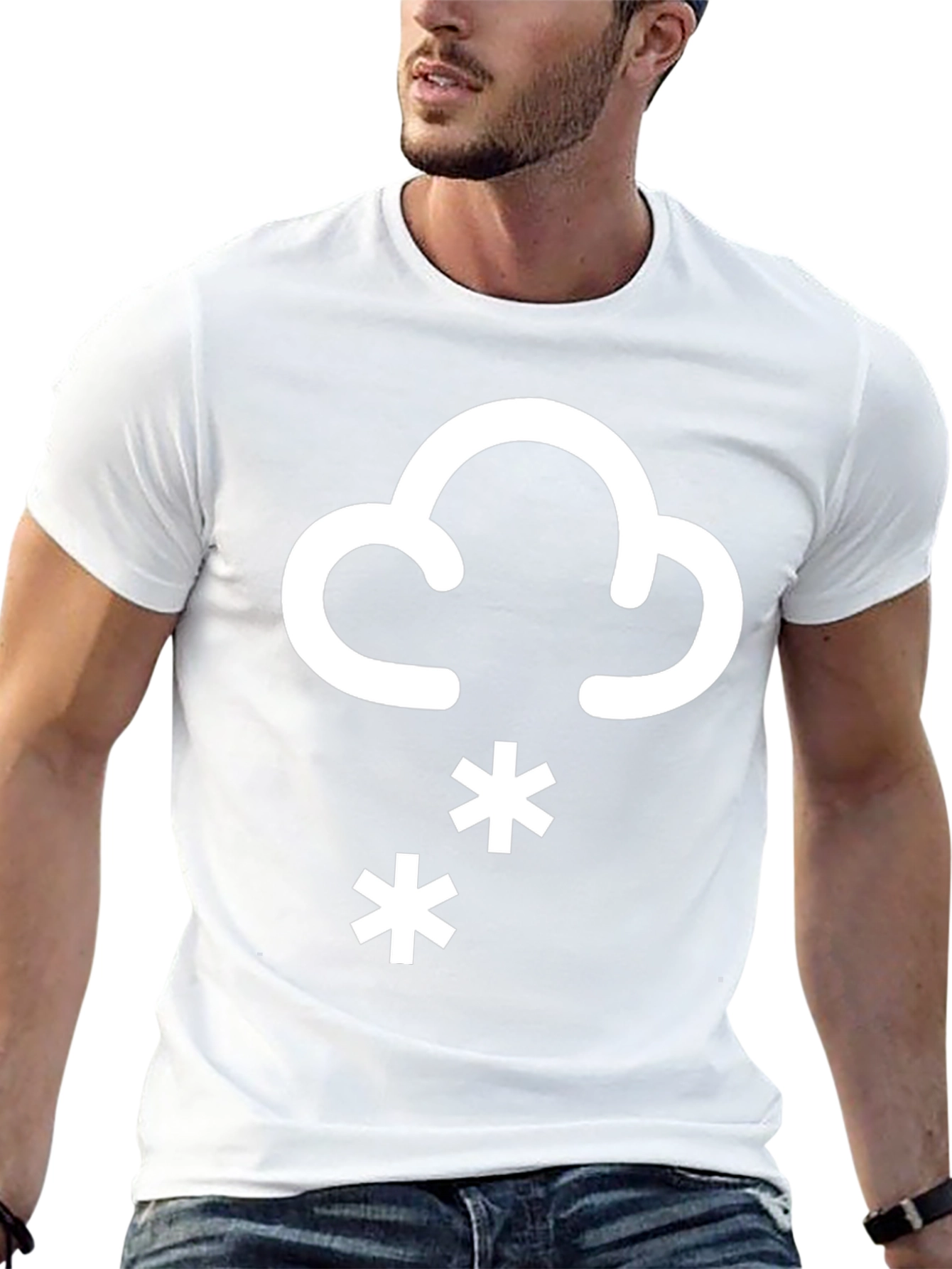 Snow Day Graphic T-Shirt - Black Cotton Tee