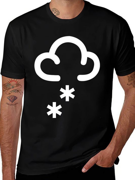 Snow Day Graphic T-Shirt - Black Cotton Tee