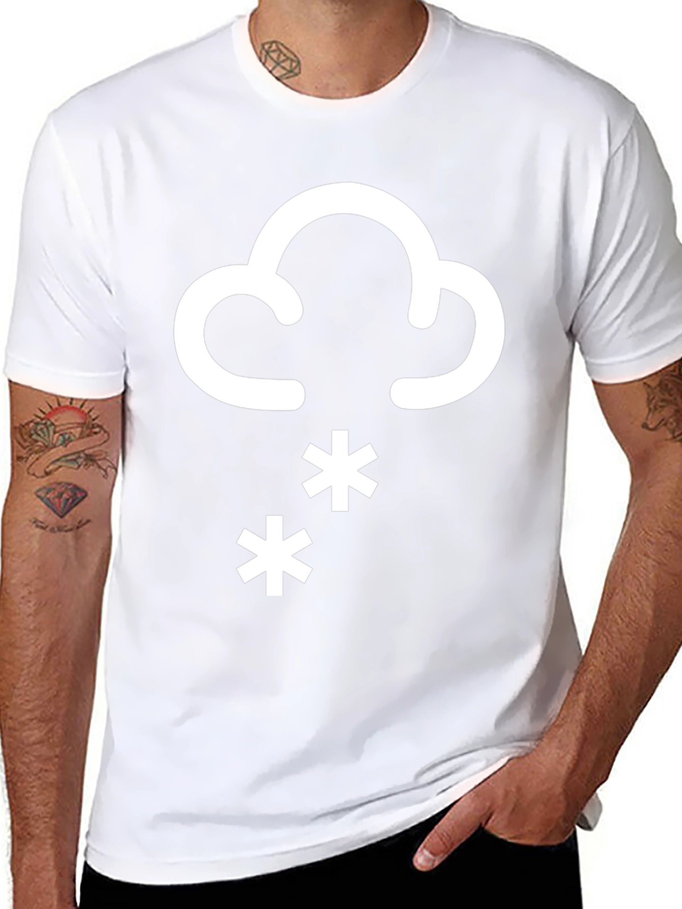 Snow Day Graphic T-Shirt - Black Cotton Tee