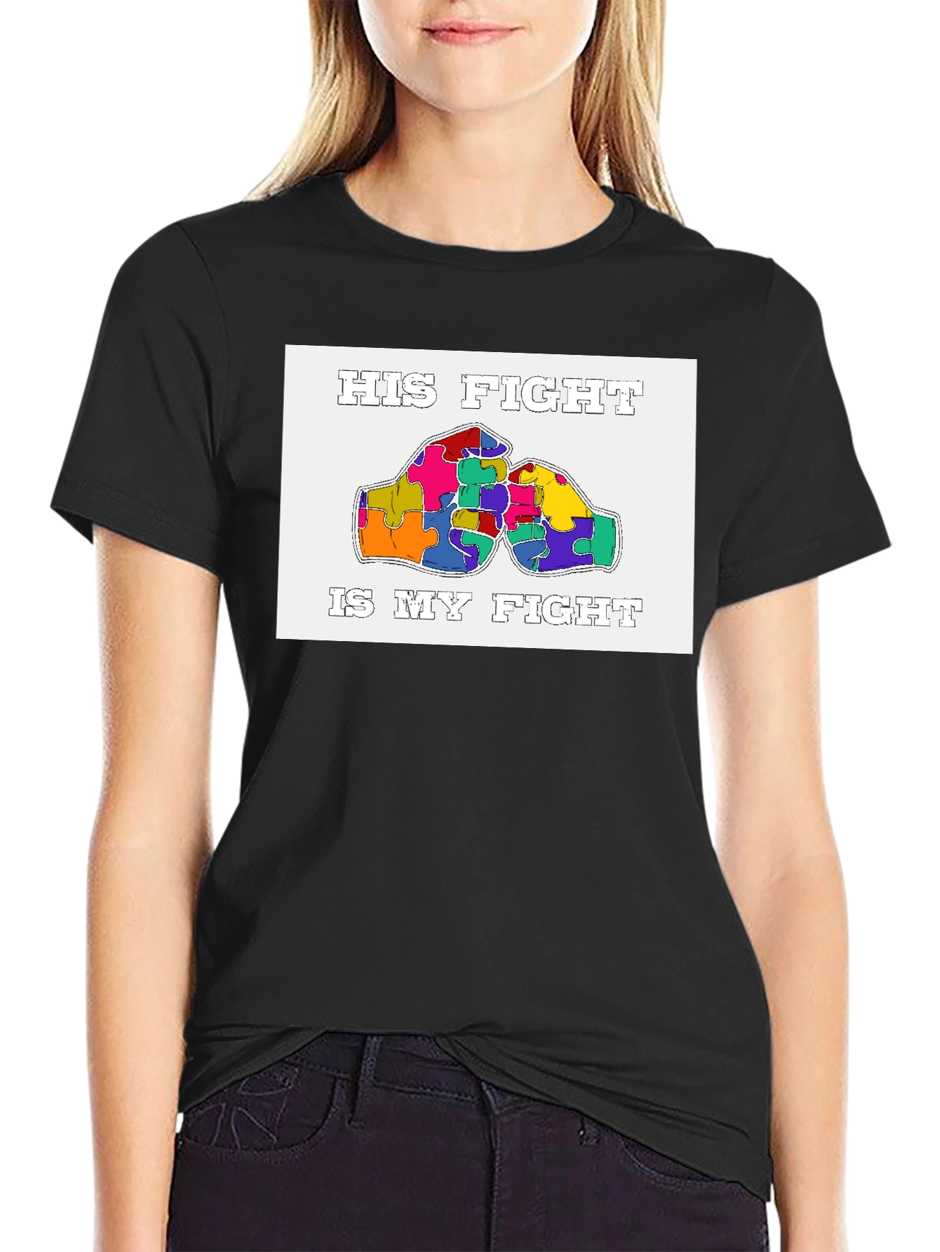 His Fight Is My Fight Autism Awareness T-Shirt