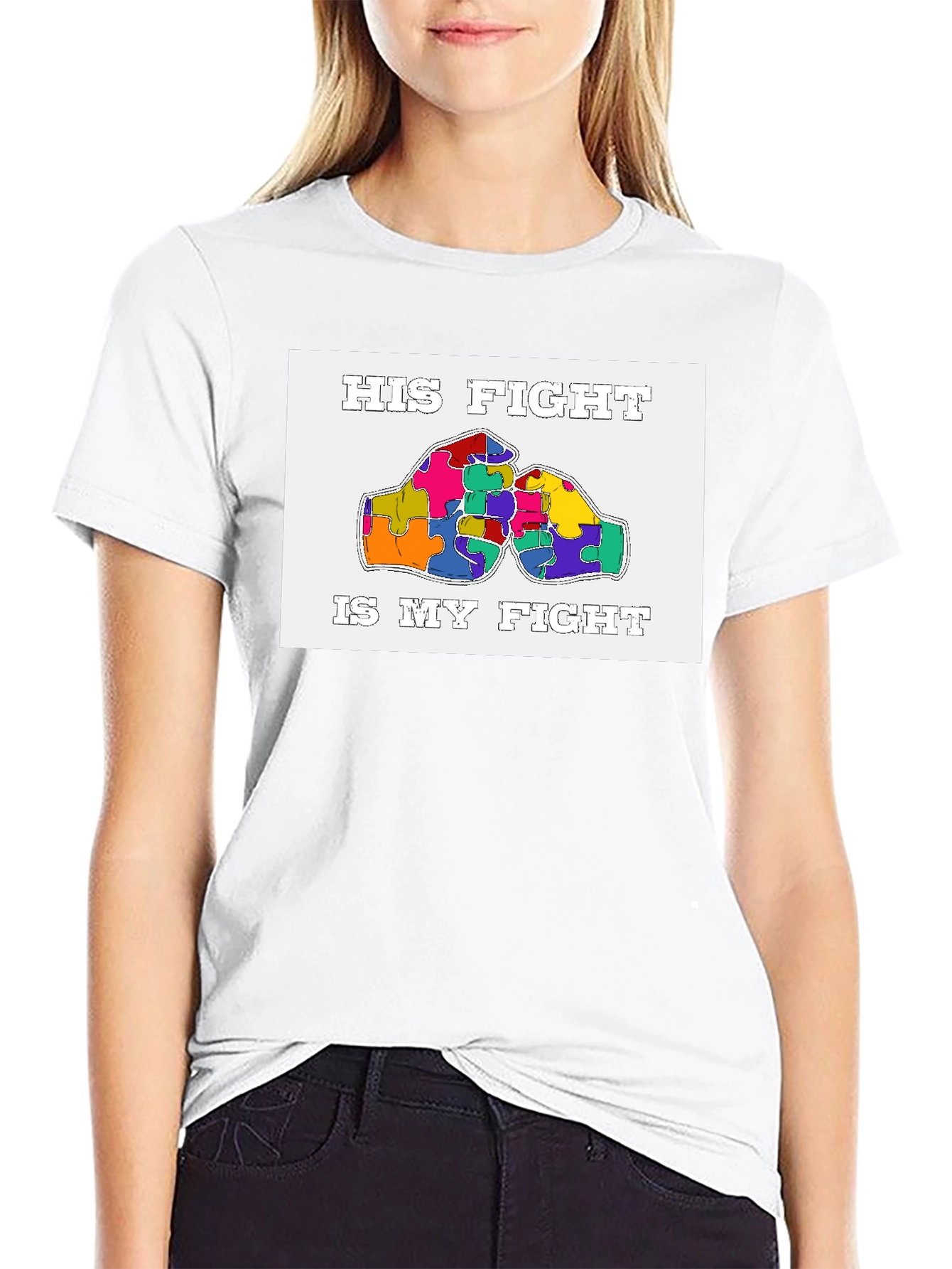 His Fight Is My Fight Autism Awareness T-Shirt