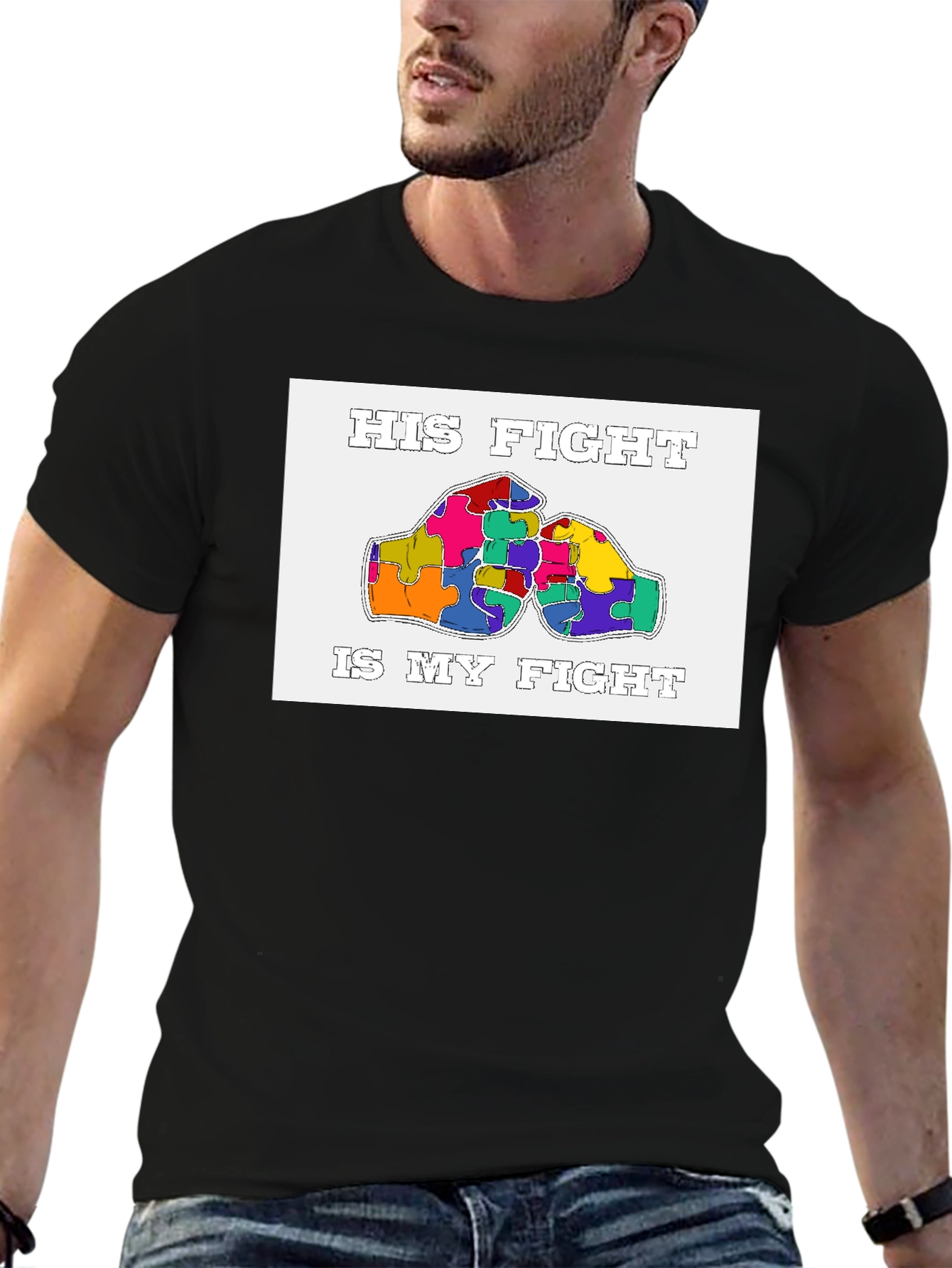 His Fight Is My Fight Autism Awareness T-Shirt