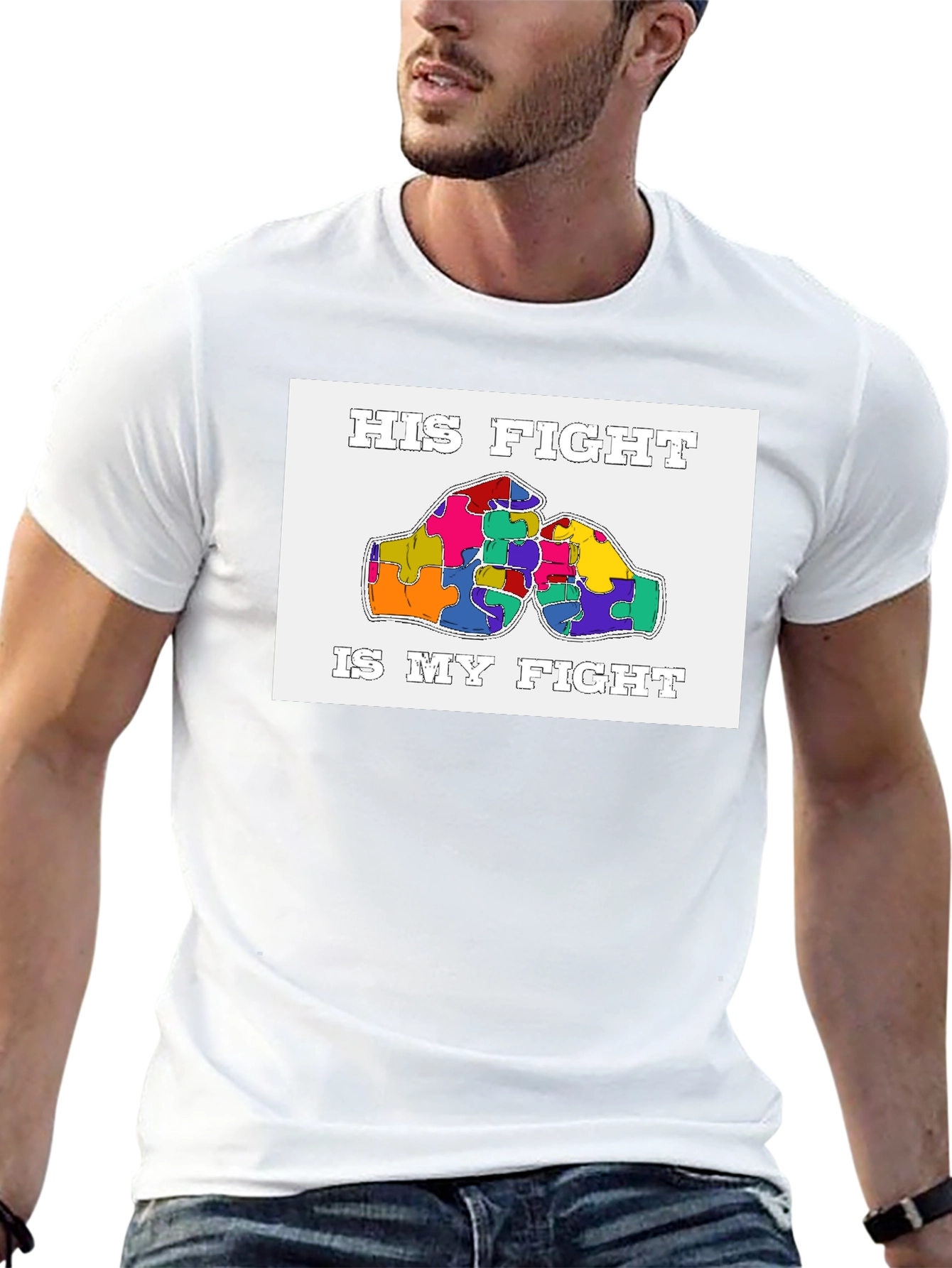 His Fight Is My Fight Autism Awareness T-Shirt