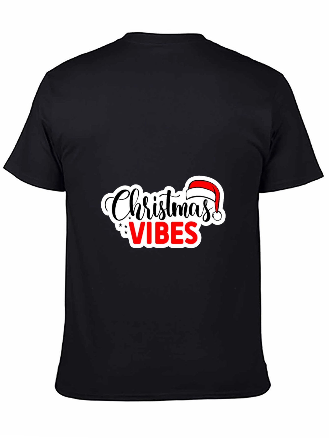 Christmas Vibes Black Tee