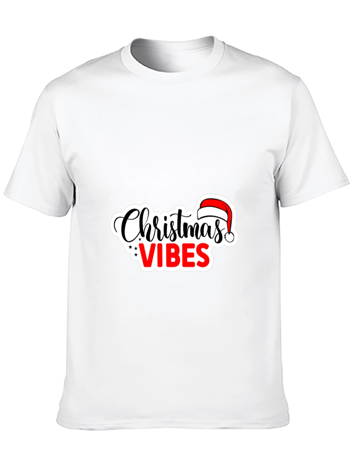 Christmas Vibes Black Tee
