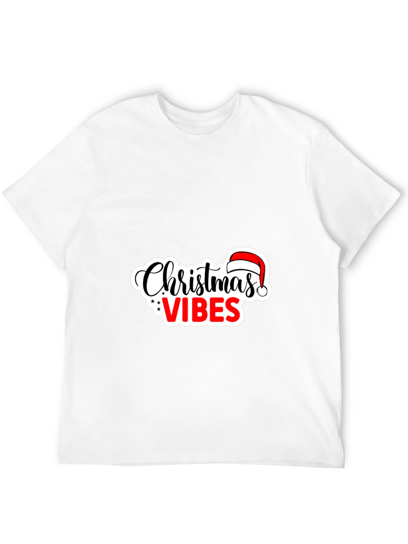 Christmas Vibes Black Tee
