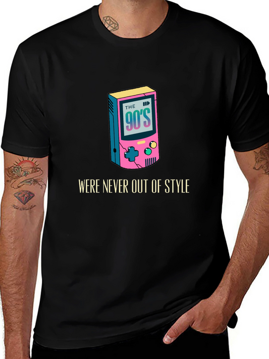 90s Style Graphic Tee - Classic Retro Game Console Shirt