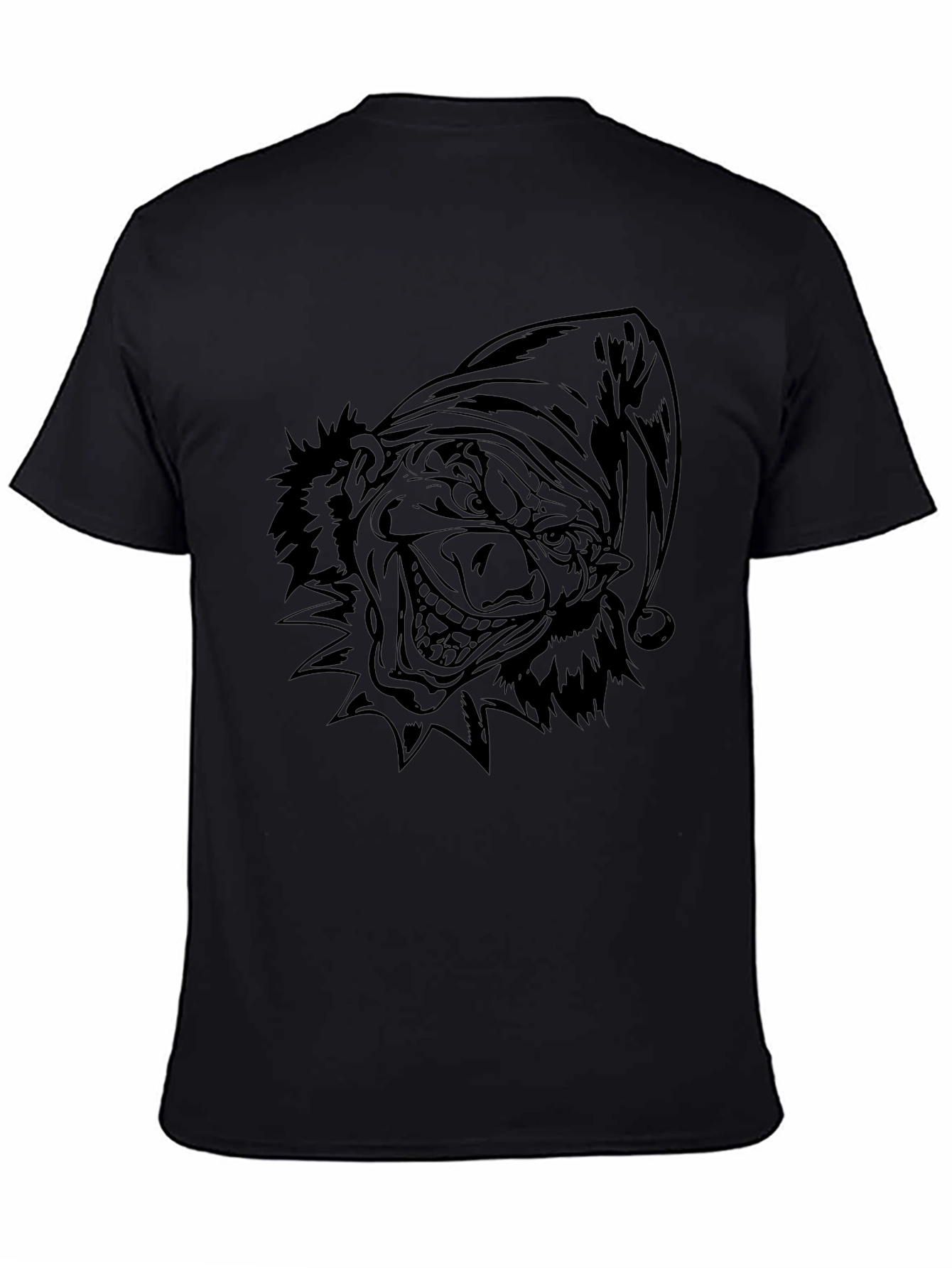 Creepy Clown Graphic Tee - Black Cotton Blend Shirt